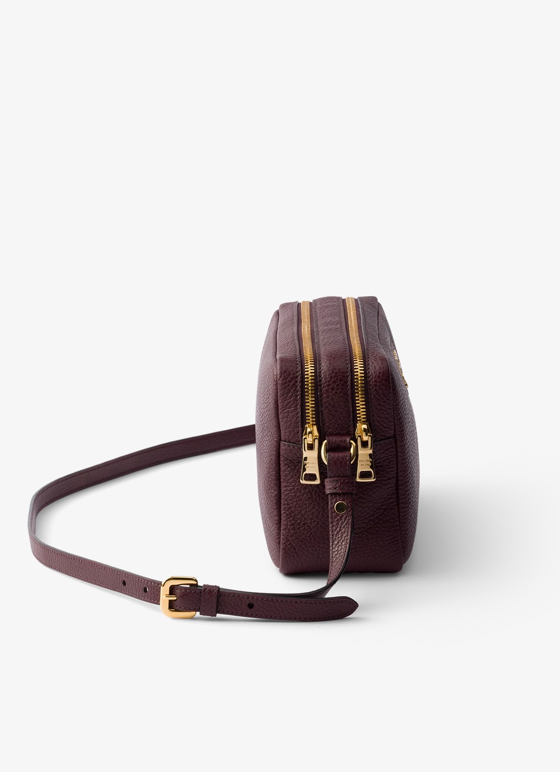 Prada Crossbodytas van leer - detail 2 bordeauxrood