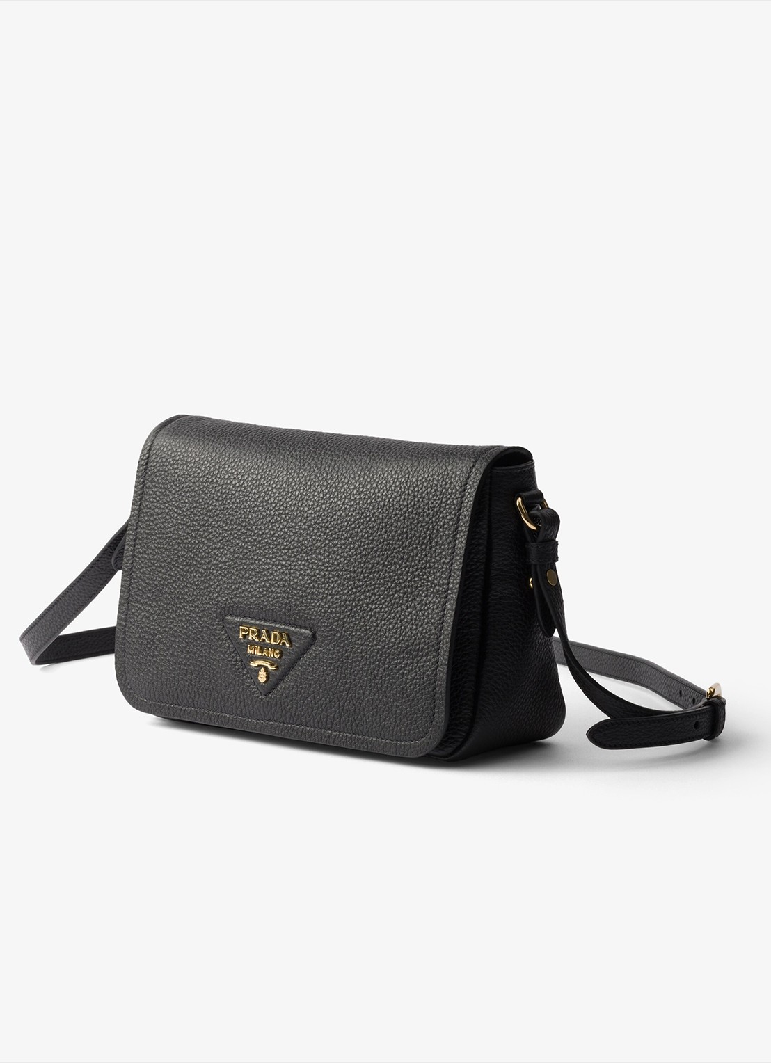 Prada Crossbodytas van leer - detail diepzwart