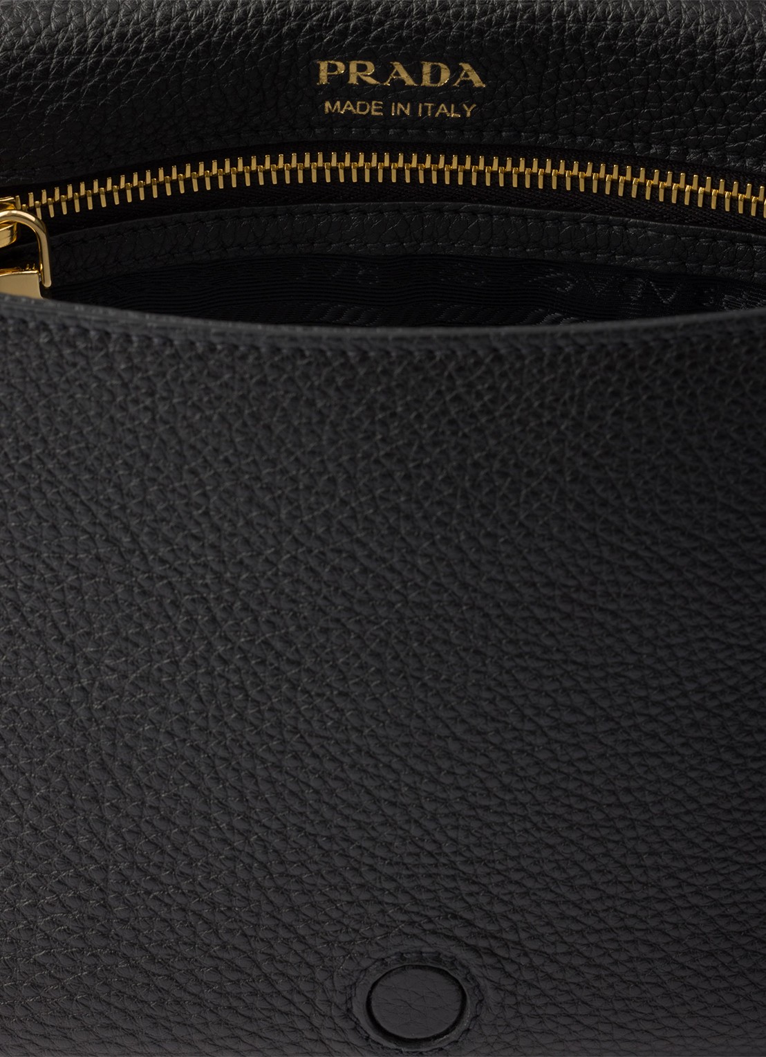 Prada Crossbodytas van leer - detail 3 diepzwart