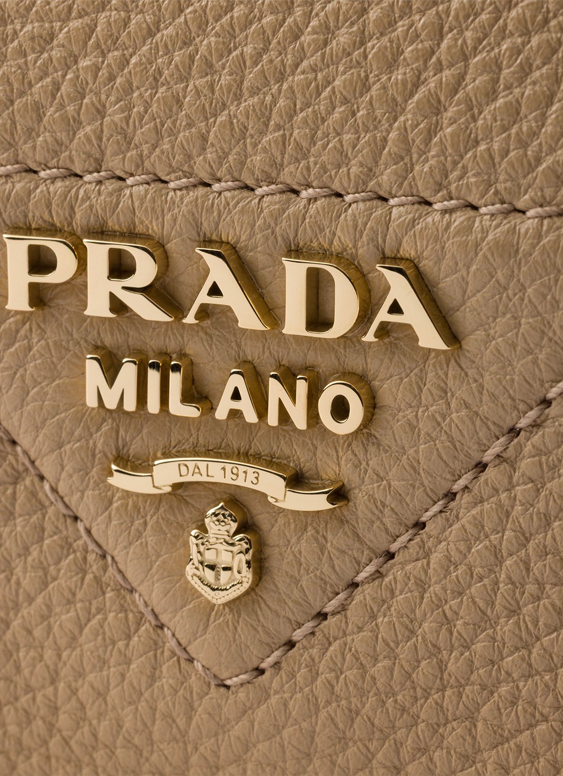 Prada Crossbodytas van leer - detail 4 beige