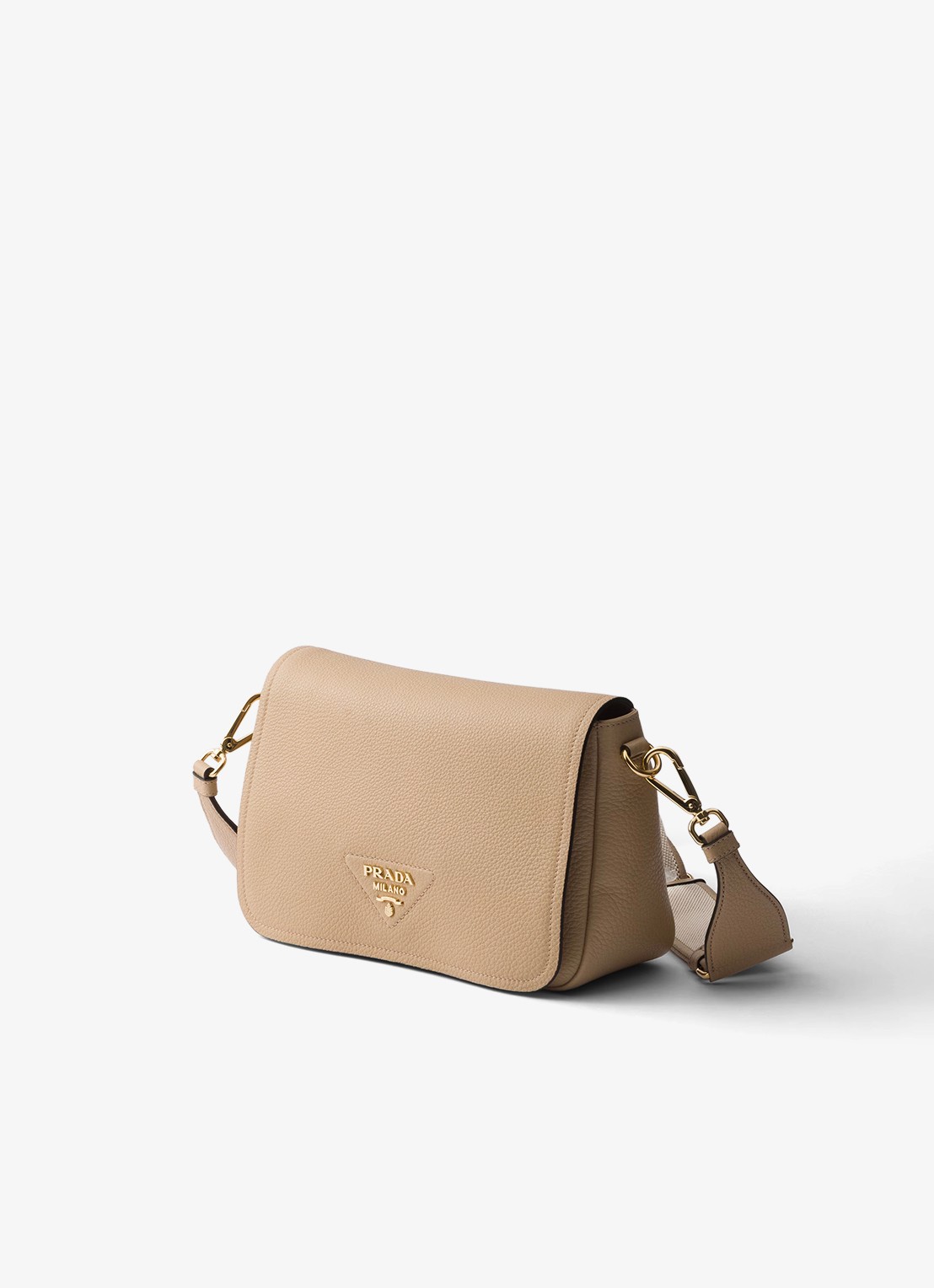 Prada Crossbodytas van leer - voorkant 2 beige