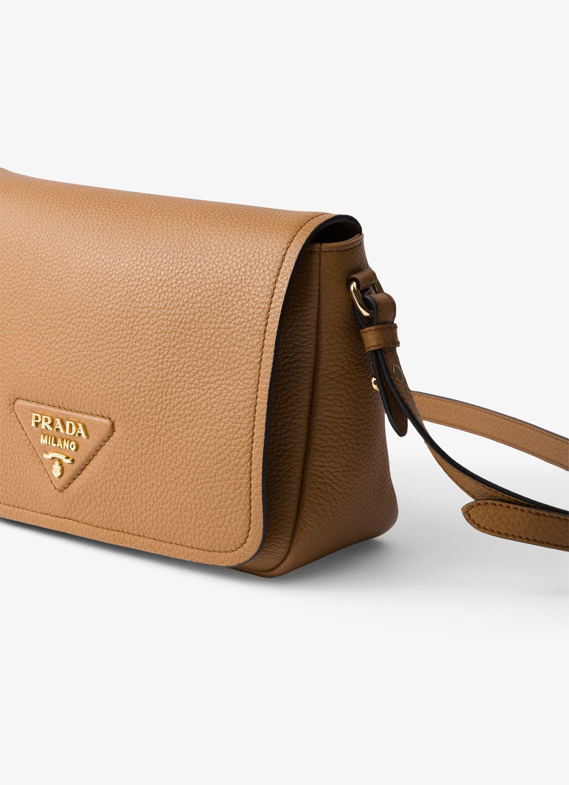 Prada Crossbodytas van leer - detail camel