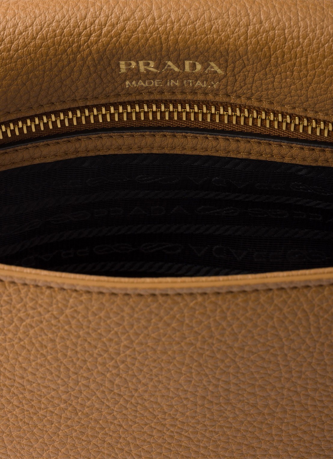 Prada Crossbodytas van leer - detail 2 camel