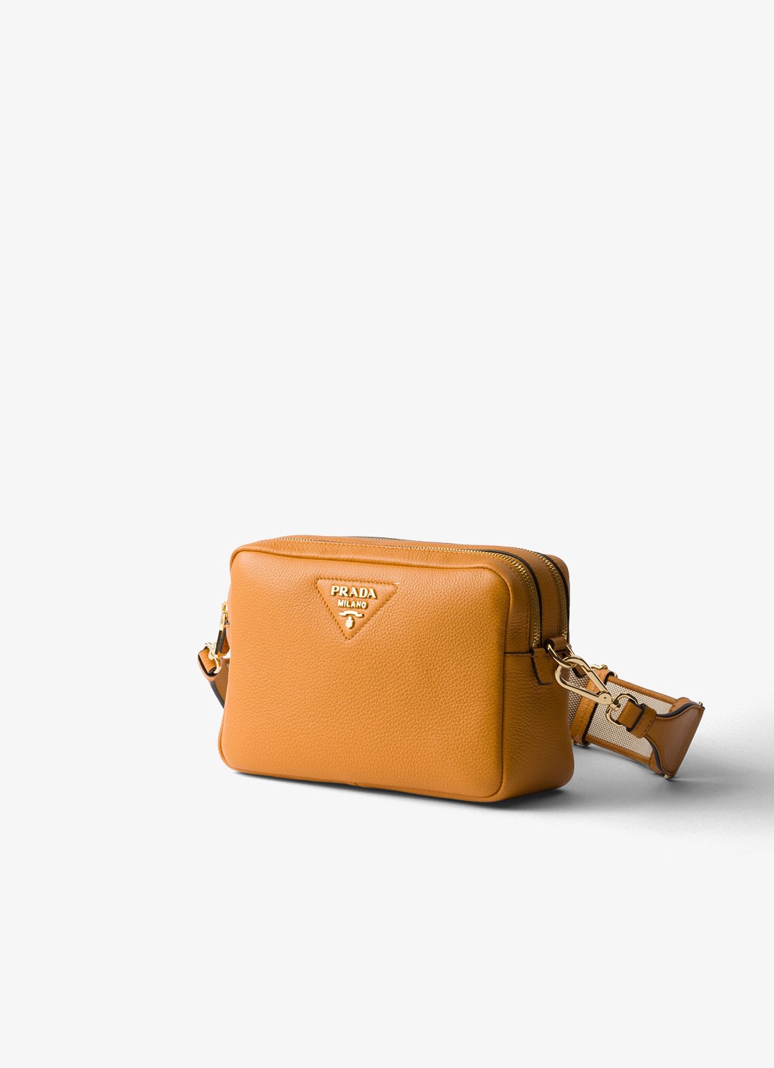 Prada Crossbodytas van leer - voorkant 2 orange