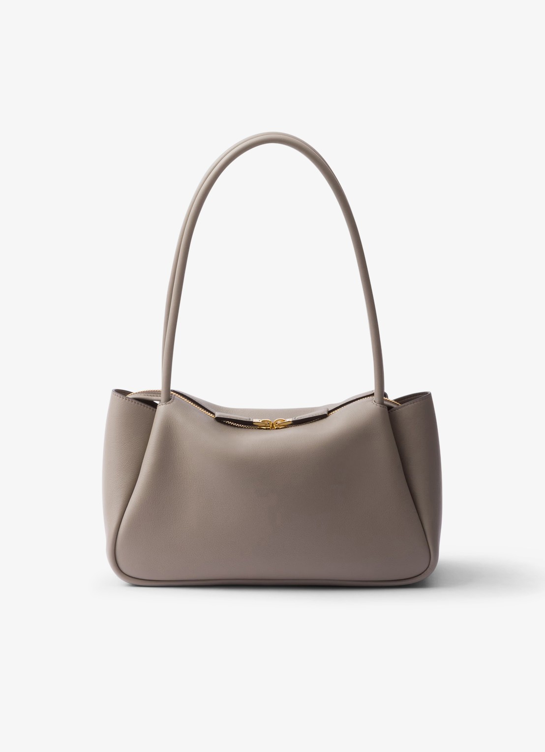 Prada Darling Medium schoudertas van leer - achterkant 7 taupe