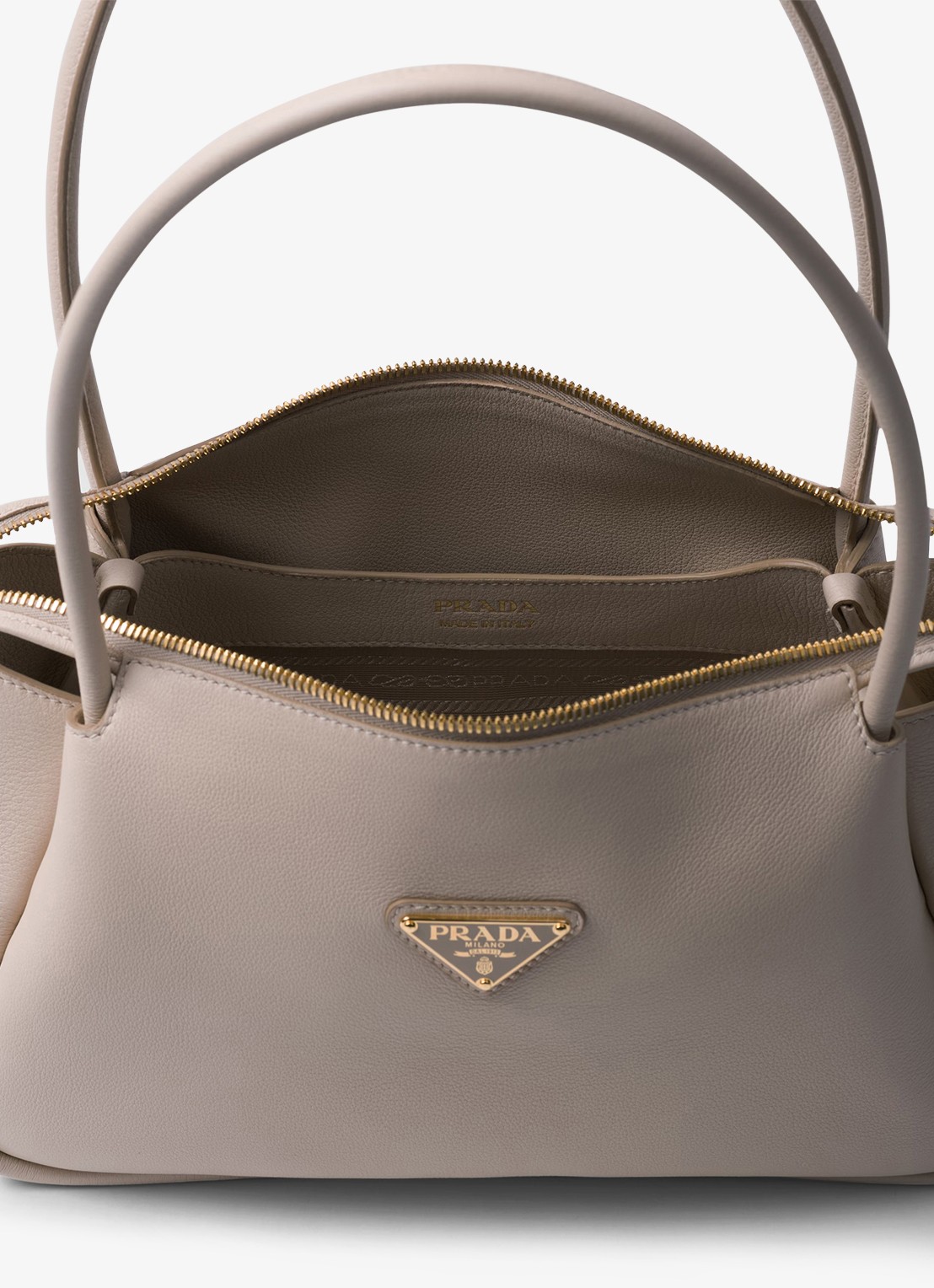 Prada Darling Medium schoudertas van leer - detail 4 taupe
