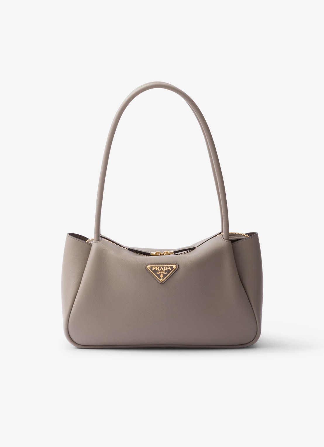Prada Darling Medium schoudertas van leer - voorkant taupe