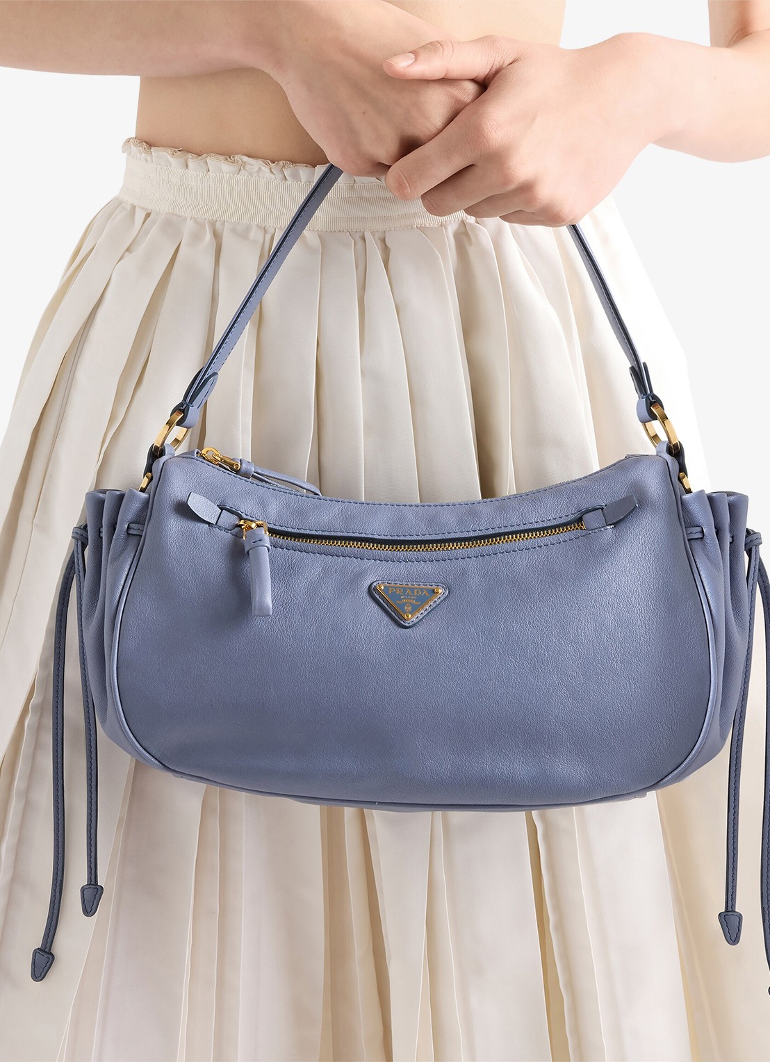 Prada Desiree Small schoudertas van kalfsleer - detail 5 blauw