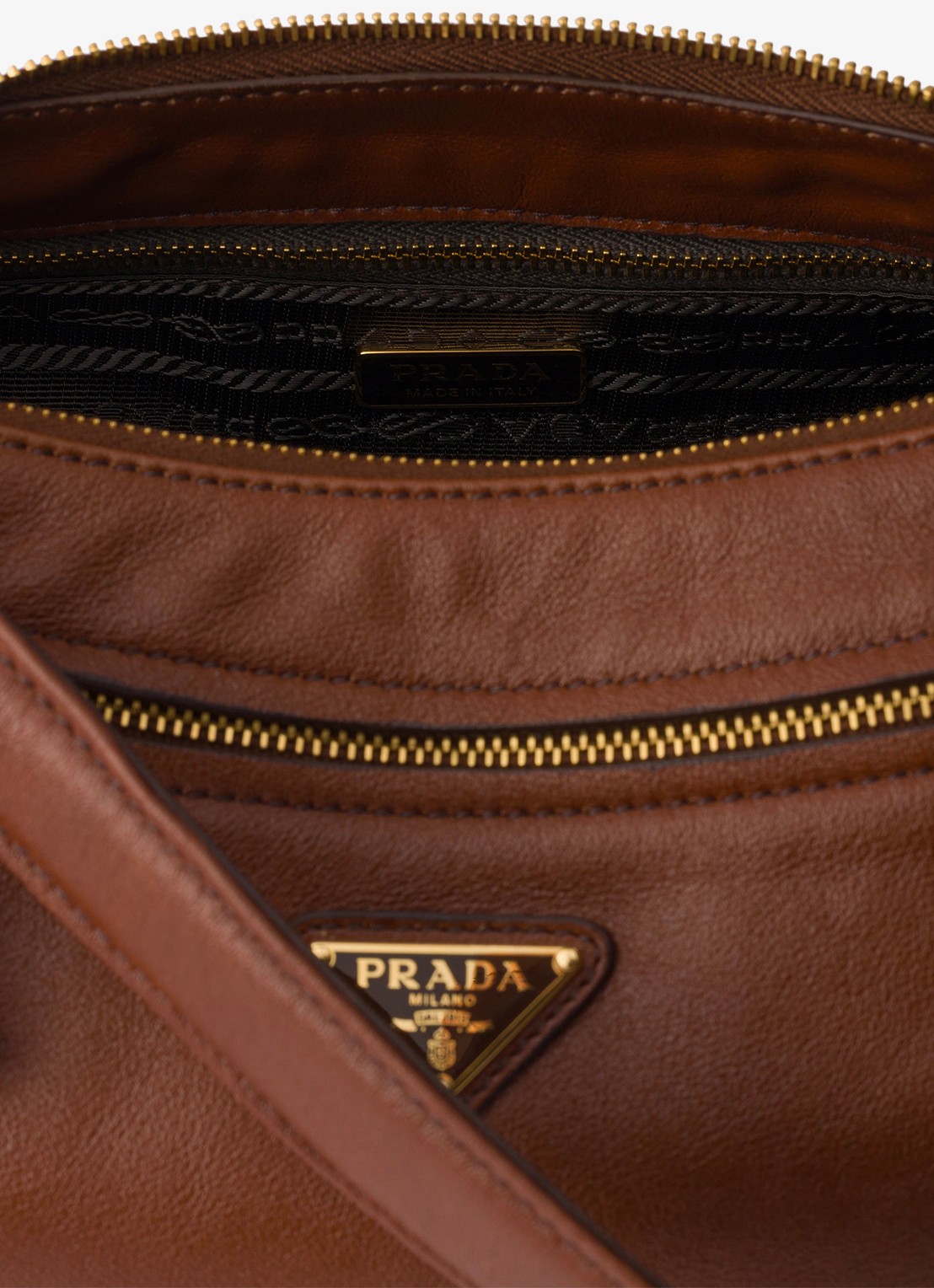 Prada Desiree Small schoudertas van kalfsleer - detail 3 bruin