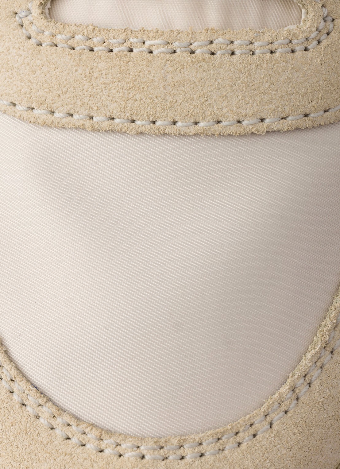 Prada Downtown Bold Re-Nylon sneaker met suède details - detail 3 beige