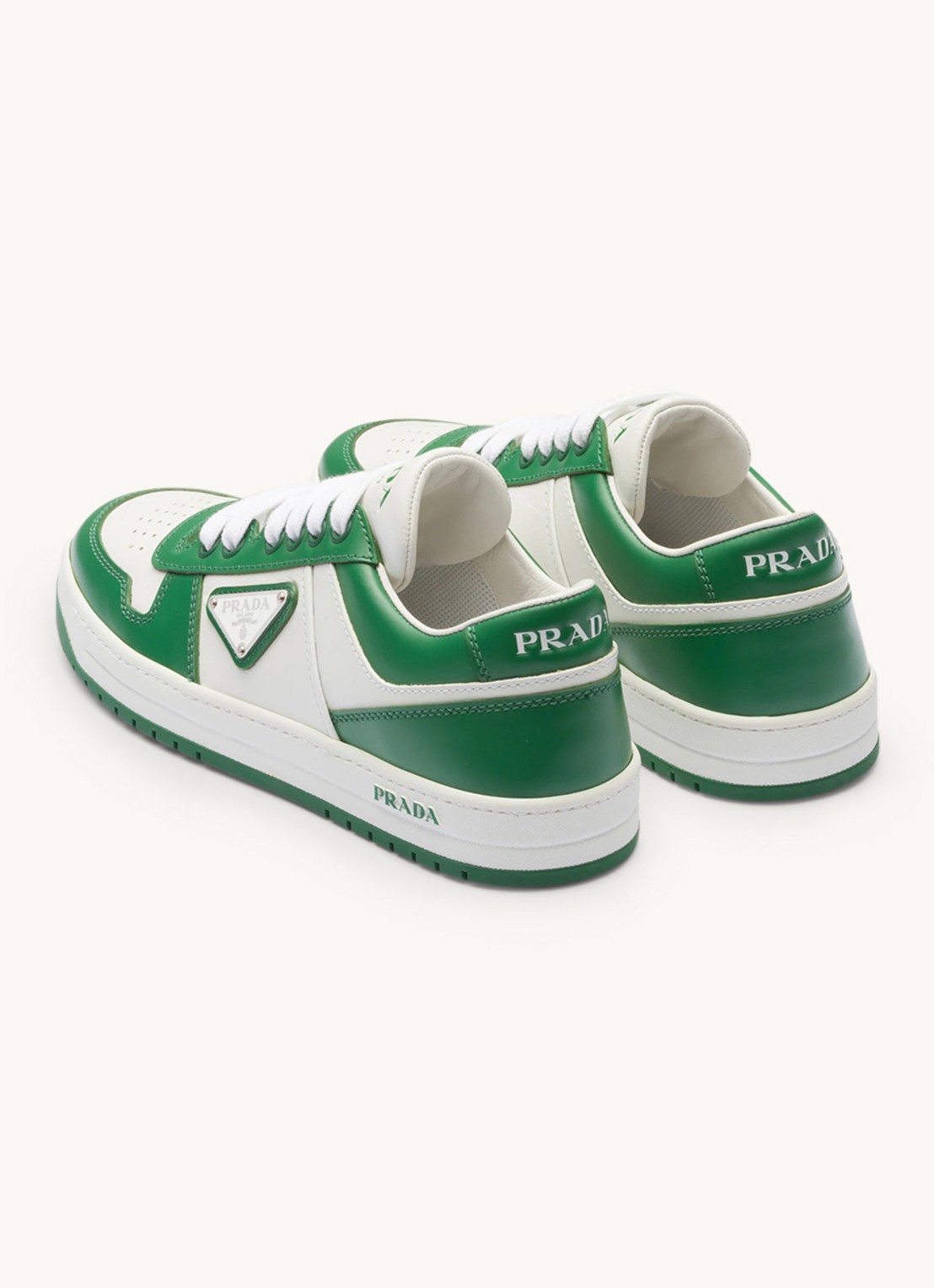 Prada Downtown sneaker van leer - detail 5 groen