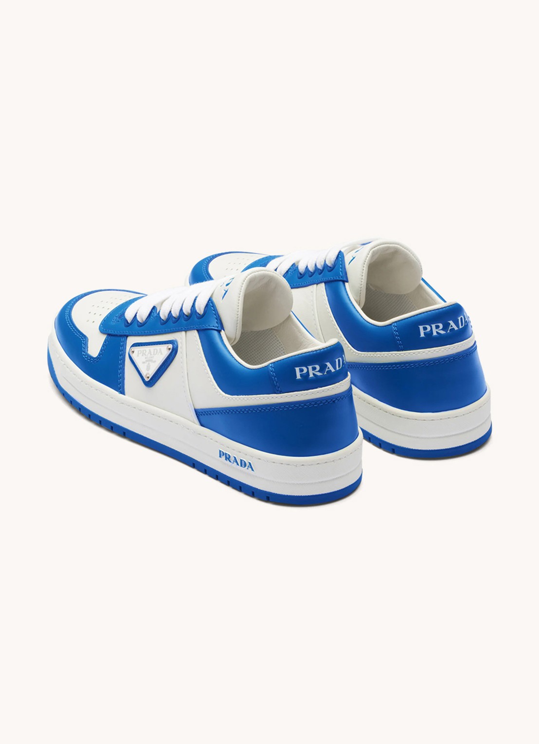 Prada Downtown sneaker van leer - detail blauw