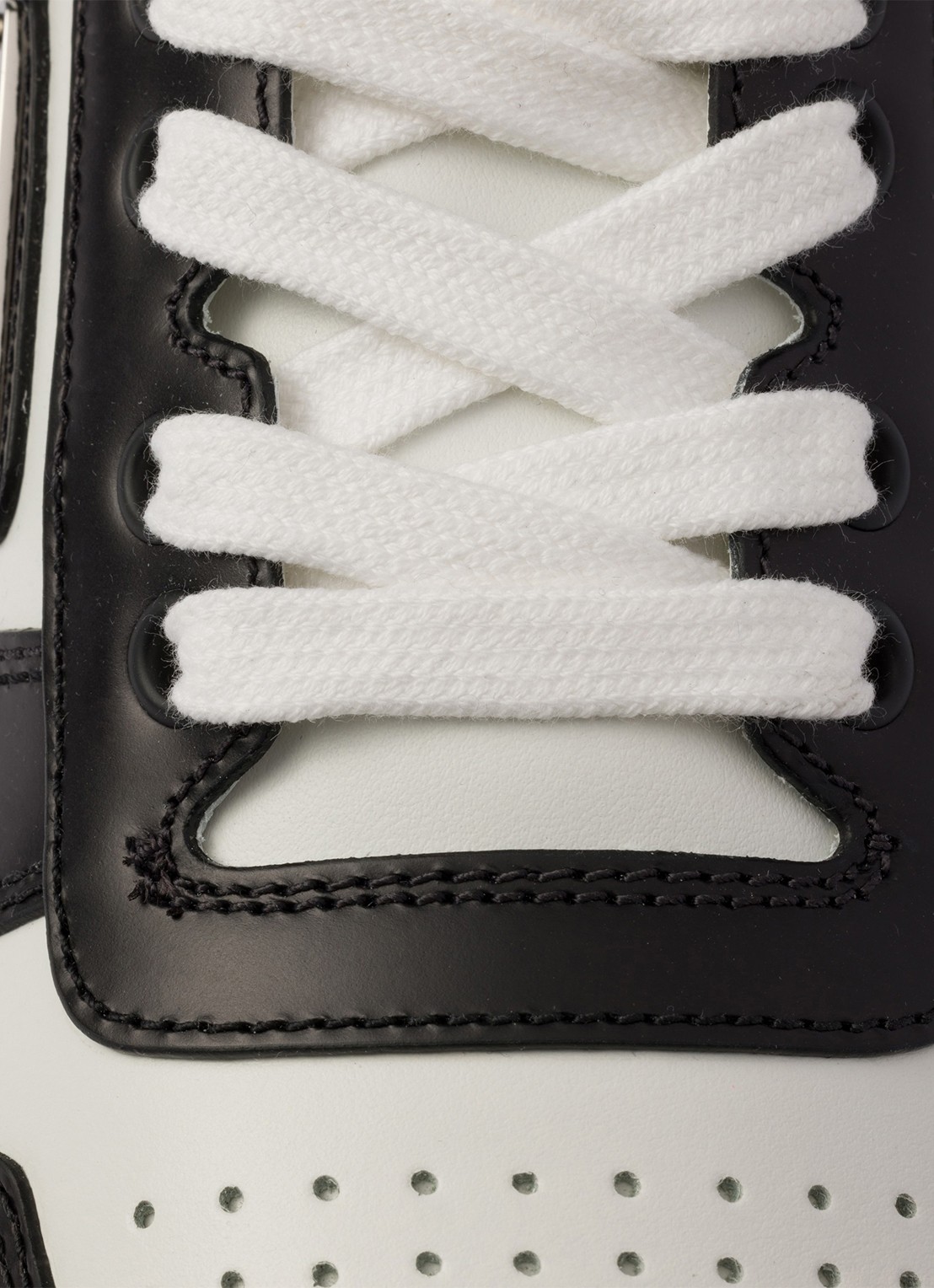 Prada Downtown sneaker van leer - detail 5 zwart