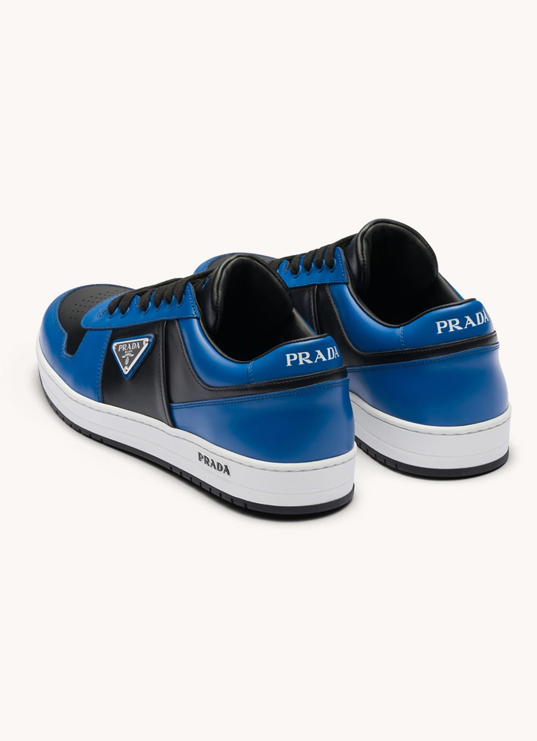 Prada Downtown sneaker van leer - detail 5 blauw