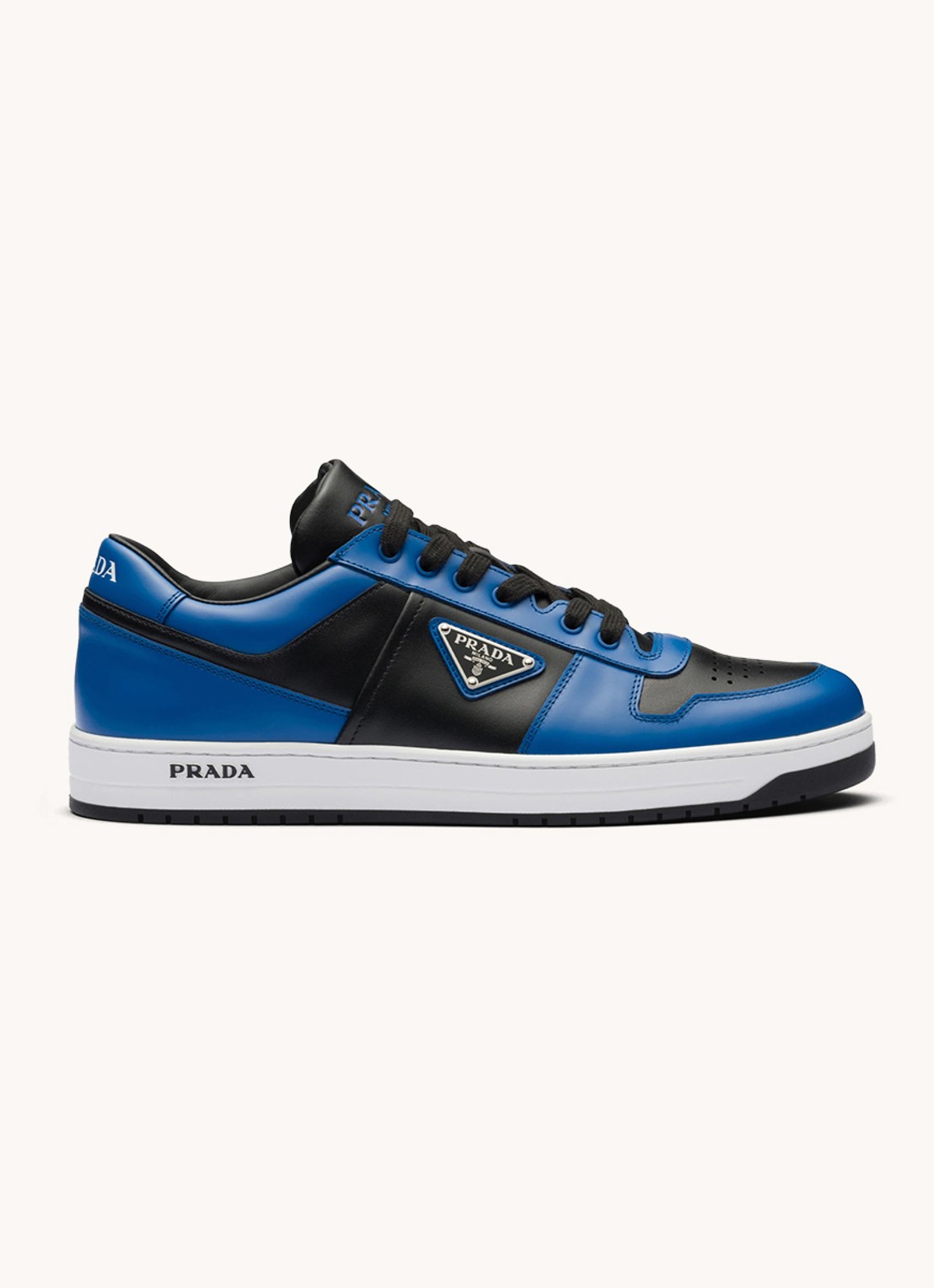 Prada Downtown sneaker van leer - voorkant 3 blauw