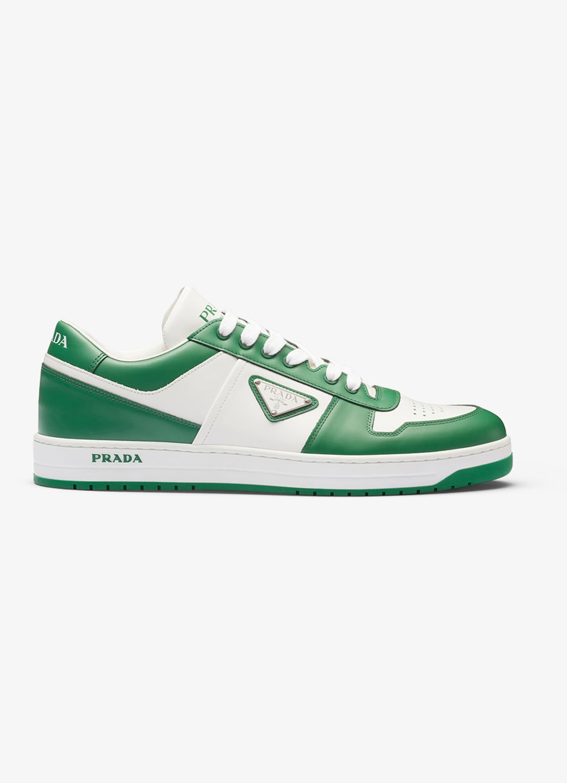 Prada Downtown sneaker van leer - voorkant 3 groen
