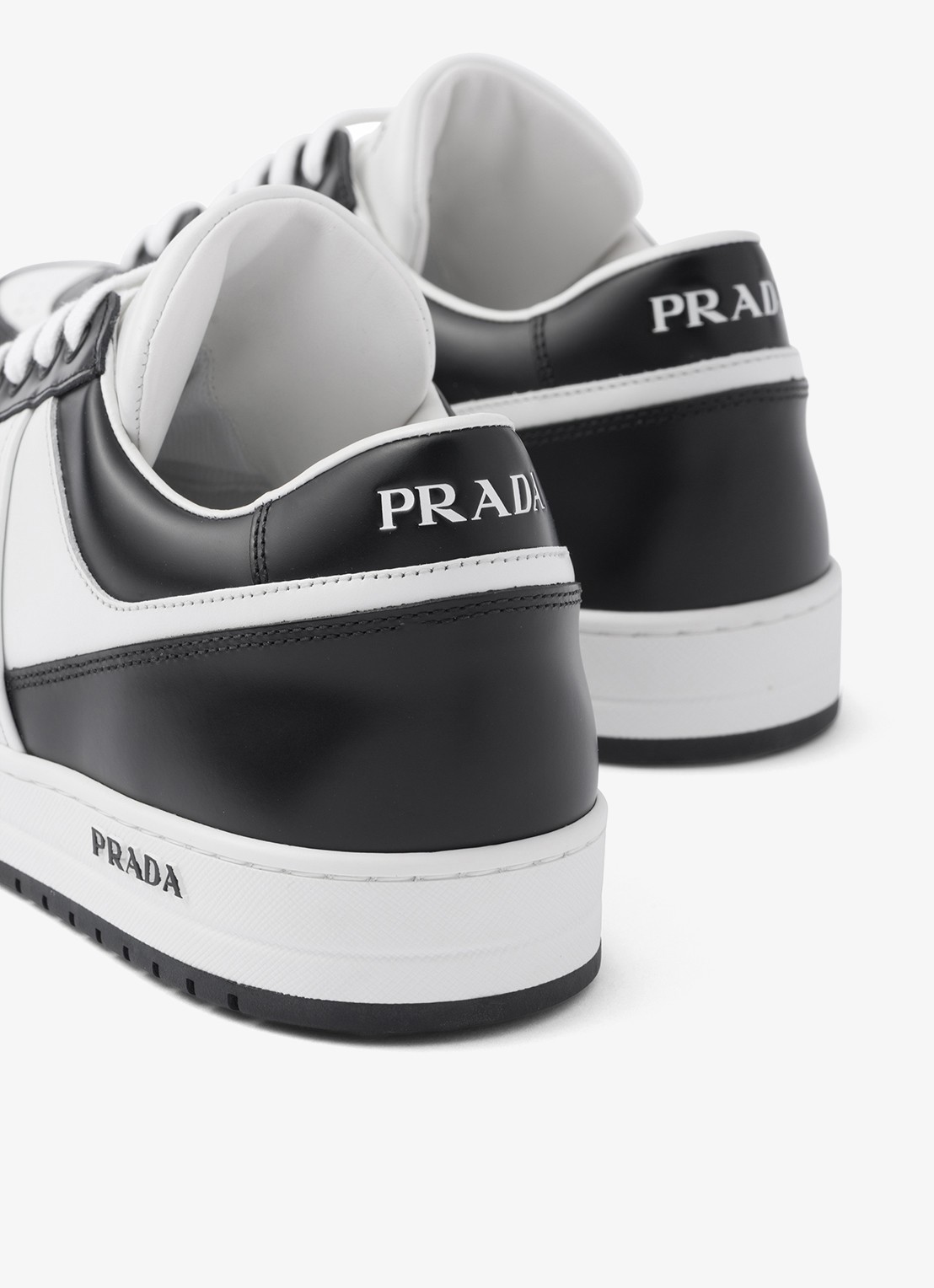 Prada Downtown sneaker van leer - detail 5 zwart