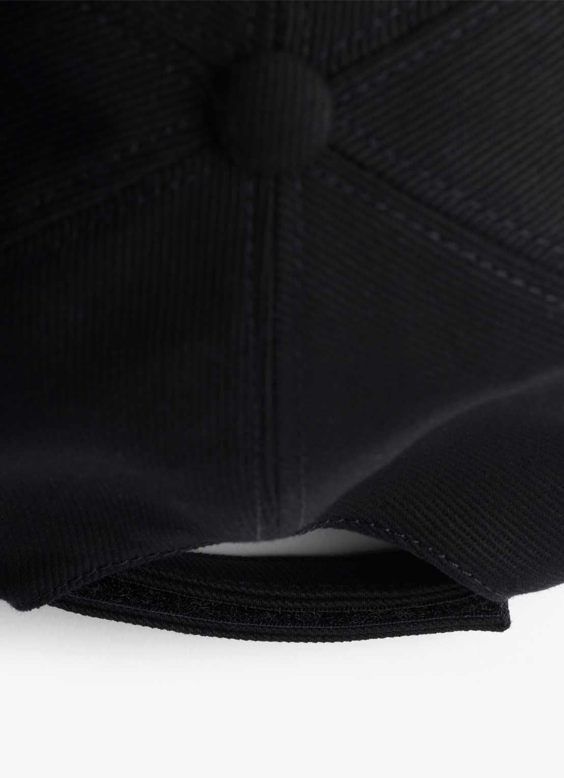 Prada Drill baseball pet met logo - detail zwart