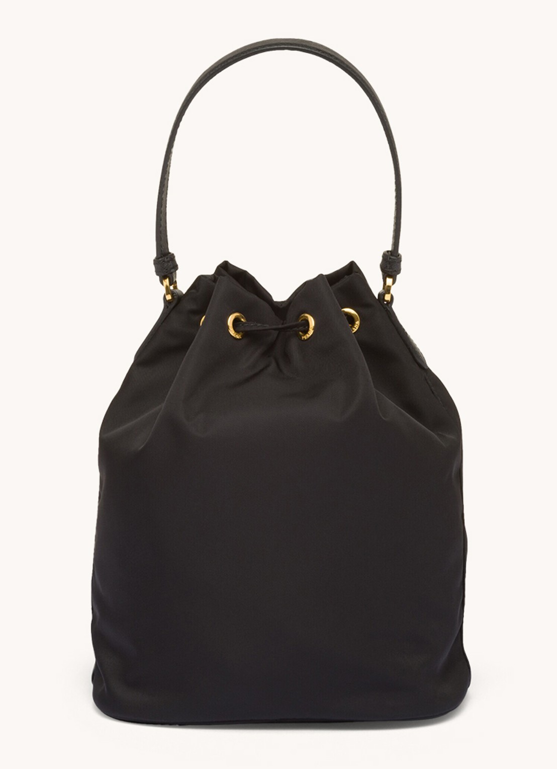 Prada Duet Re-Nylon handtas met leren details - detail 4 zwart