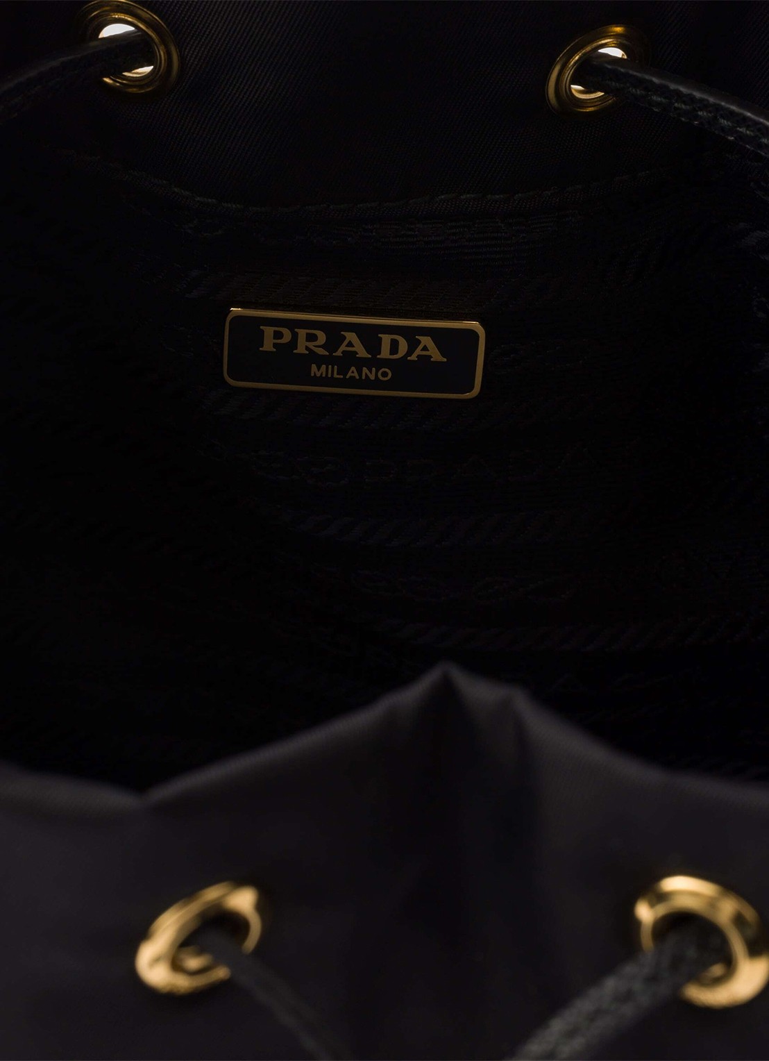 Prada Duet Re-Nylon handtas met leren details - detail 2 diepzwart