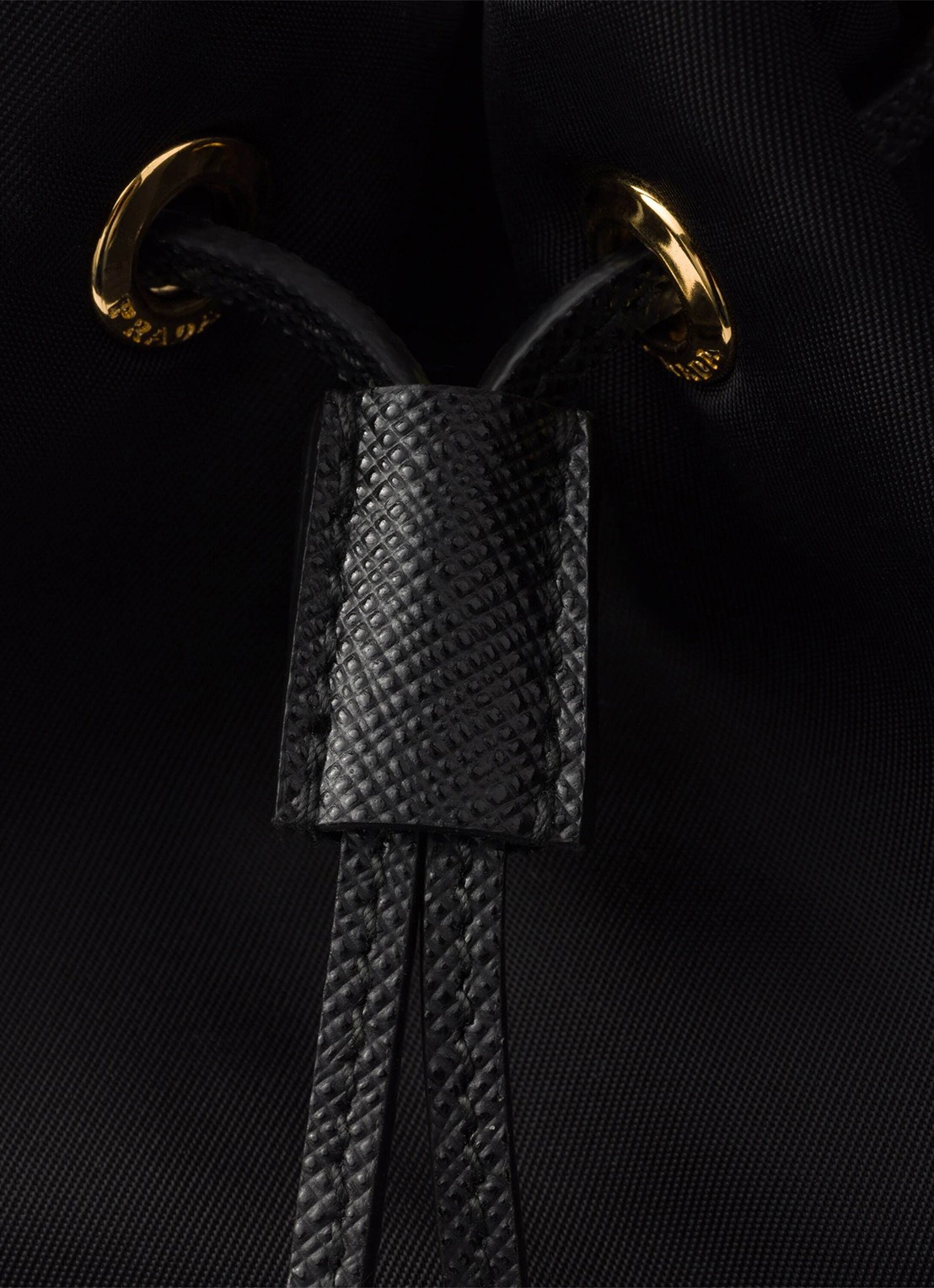 Prada Duet Re-Nylon handtas met leren details - detail 3 diepzwart