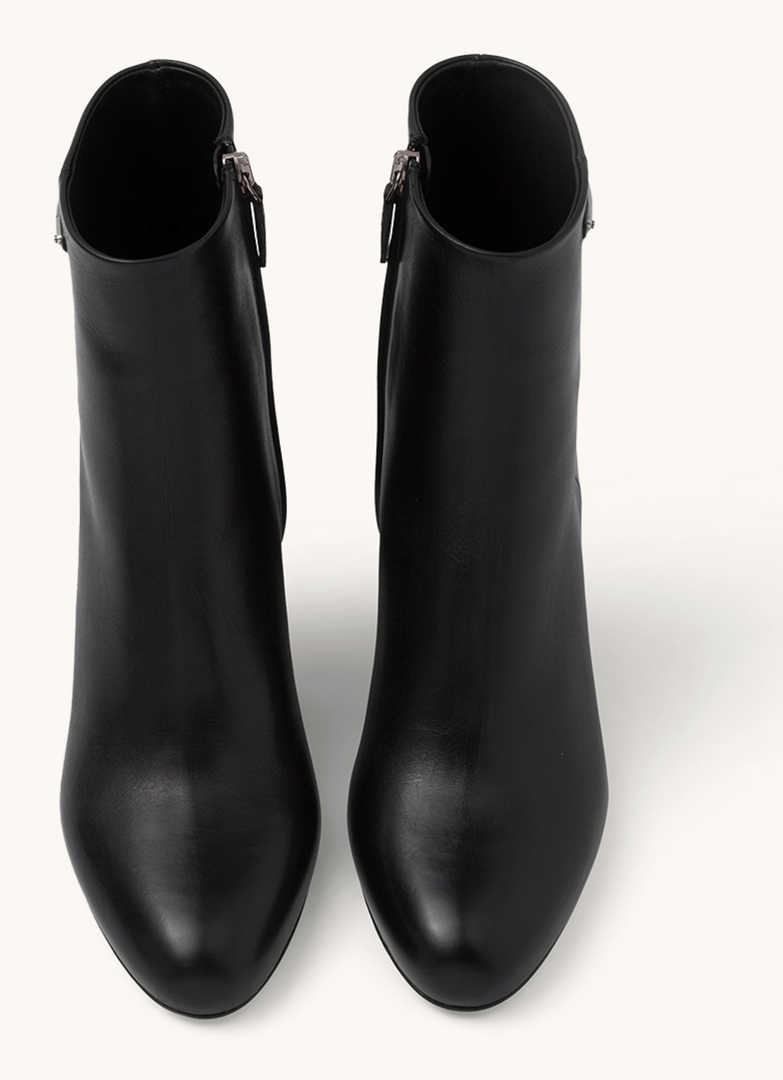 Prada Enkellaars van leer met logo - detail 4 zwart