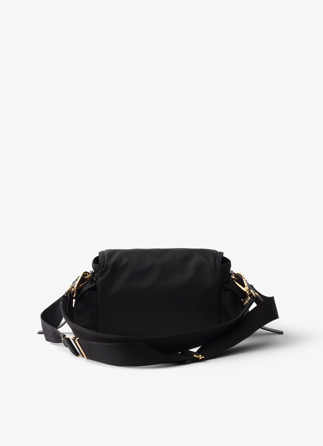 Prada Explore Re-Nylon Medium schoudertas met leren details - achterkant 6 zwart