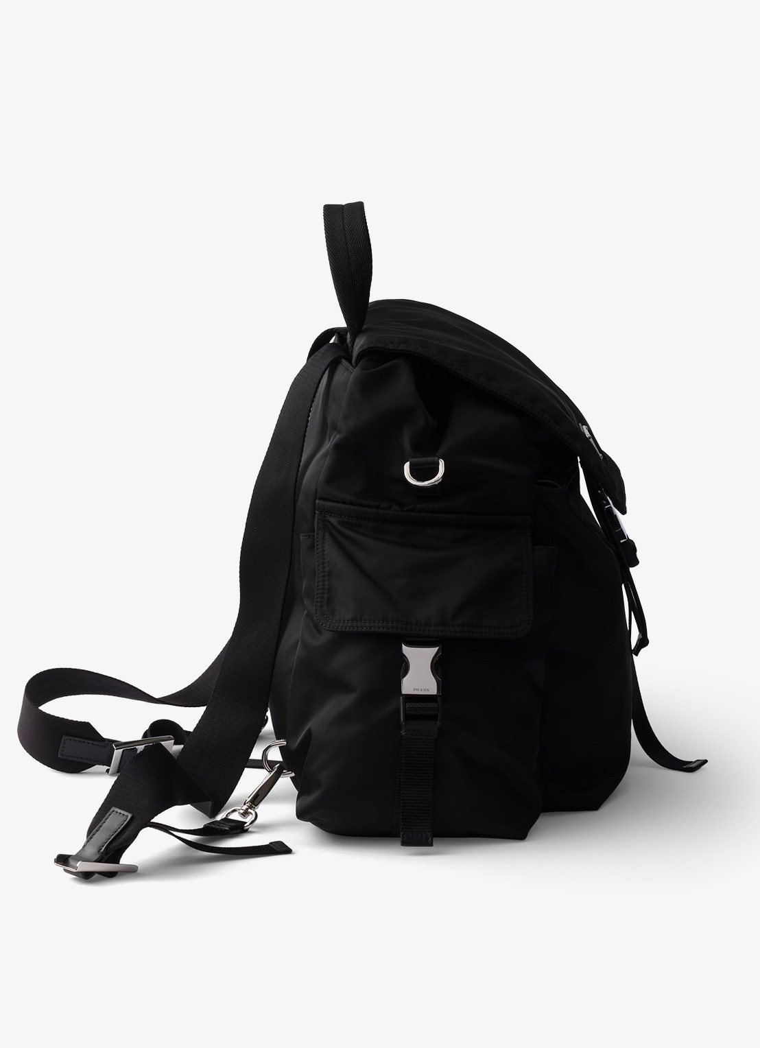 Prada Explore Re-Nylon rugzak met leren details - detail 4 zwart