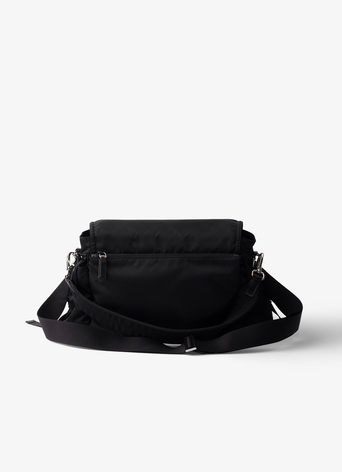 Prada Explore Re-Nylon schoudertas met leren details - achterkant 5 zwart