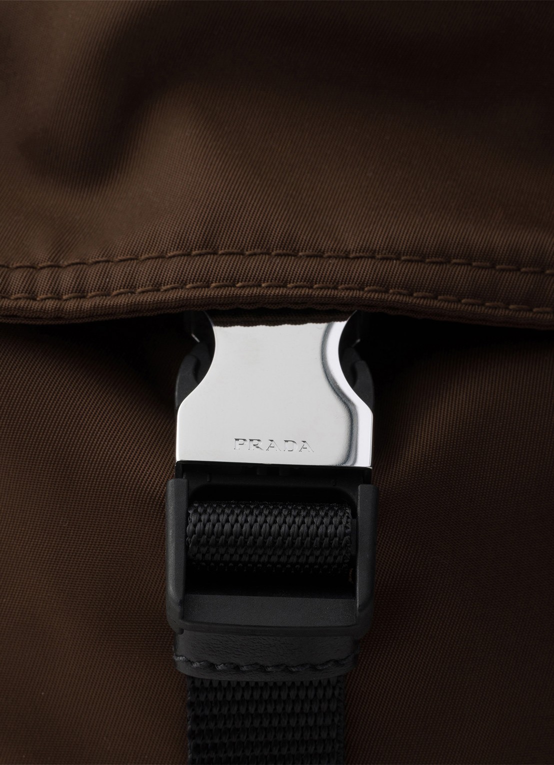 Prada Explore Re-Nylon schoudertas met leren details - detail 3 bruin