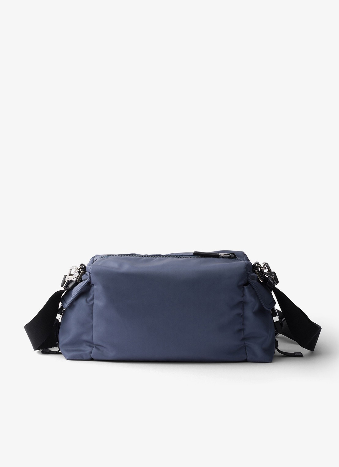 Prada Explore Re-Nylon schoudertas met leren details - achterkant 7 donkerblauw
