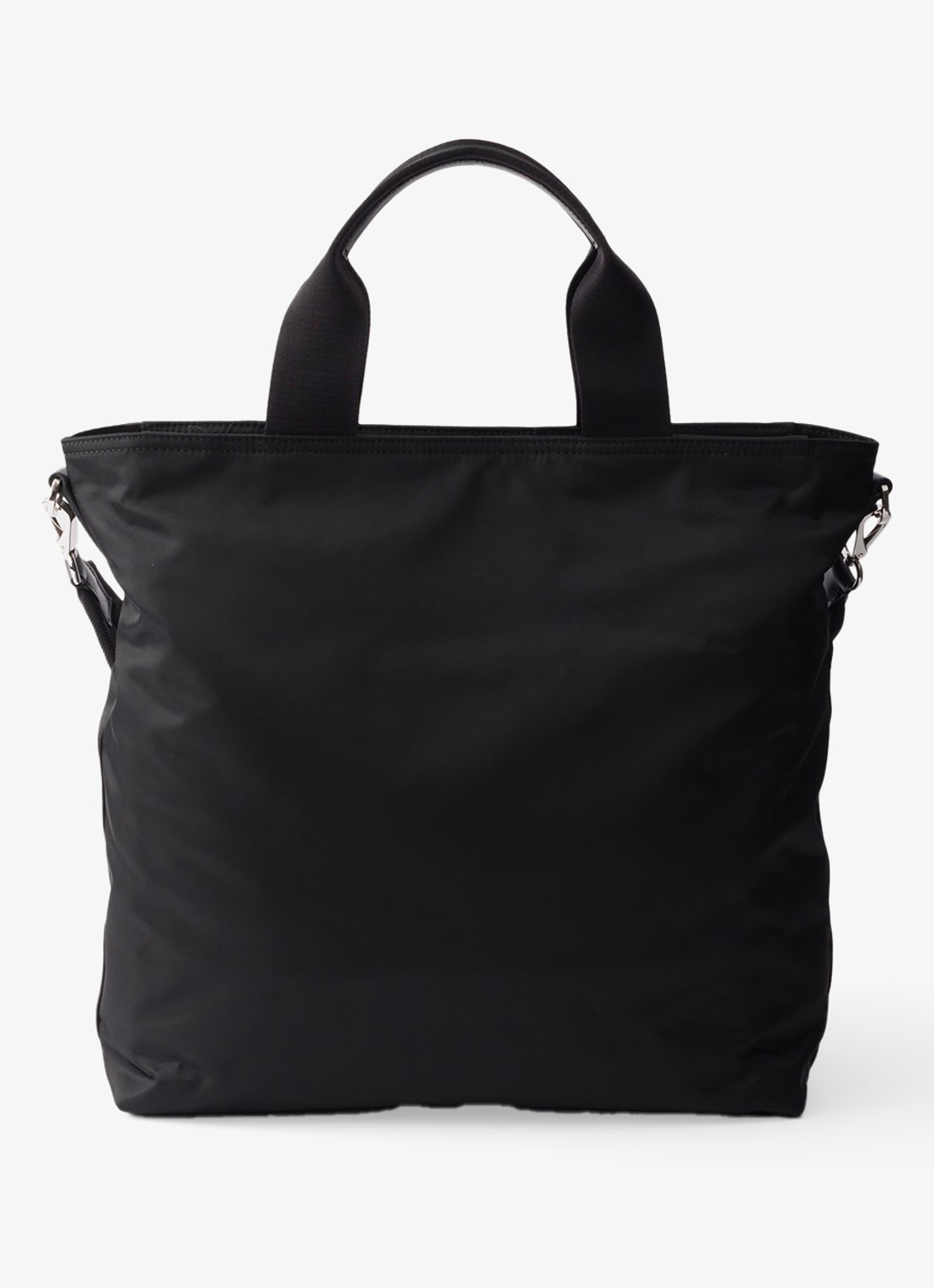 Prada Explore Re-Nylon schoudertas met leren details - achterkant 3 zwart