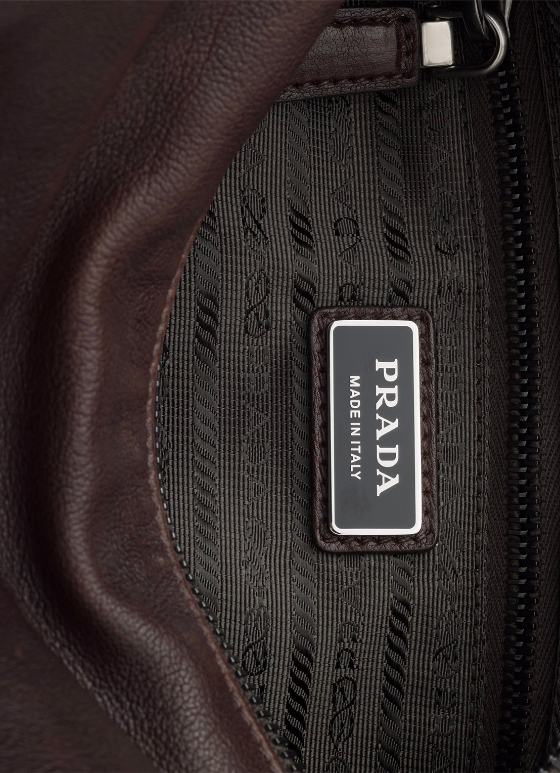 Prada Explore schoudertas van leer - detail 3 bruin
