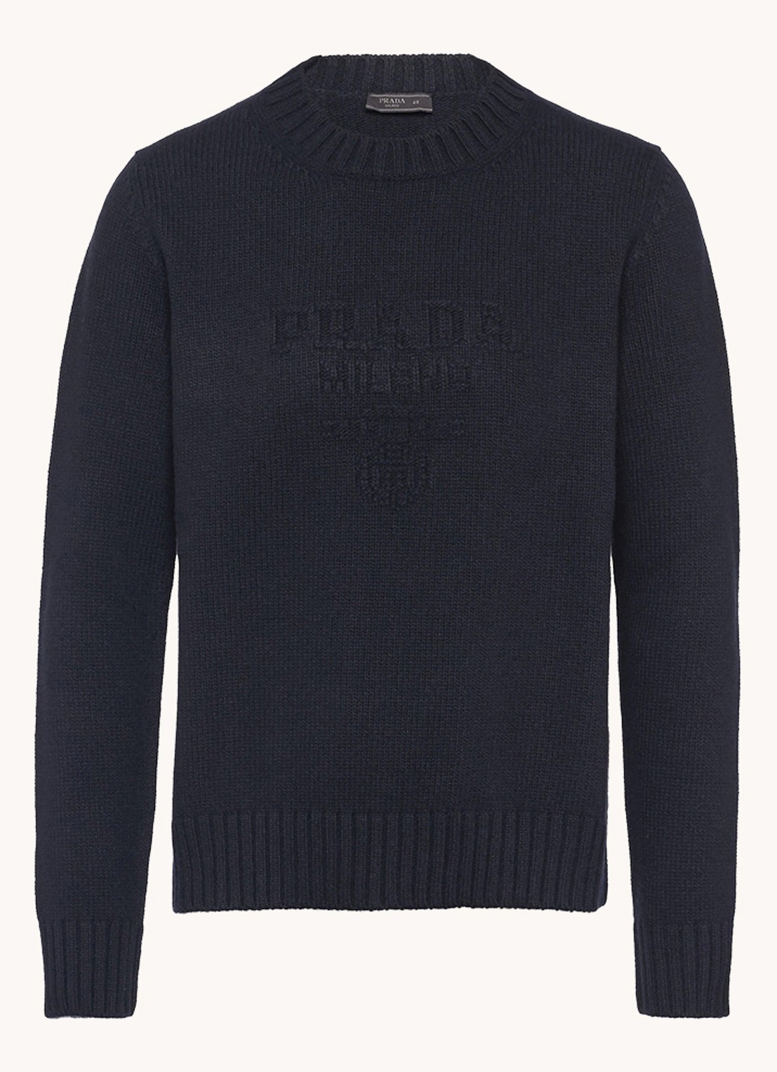 Prada Fijngebreide pullover in kasjmierblend - voorkant 3 donkerblauw