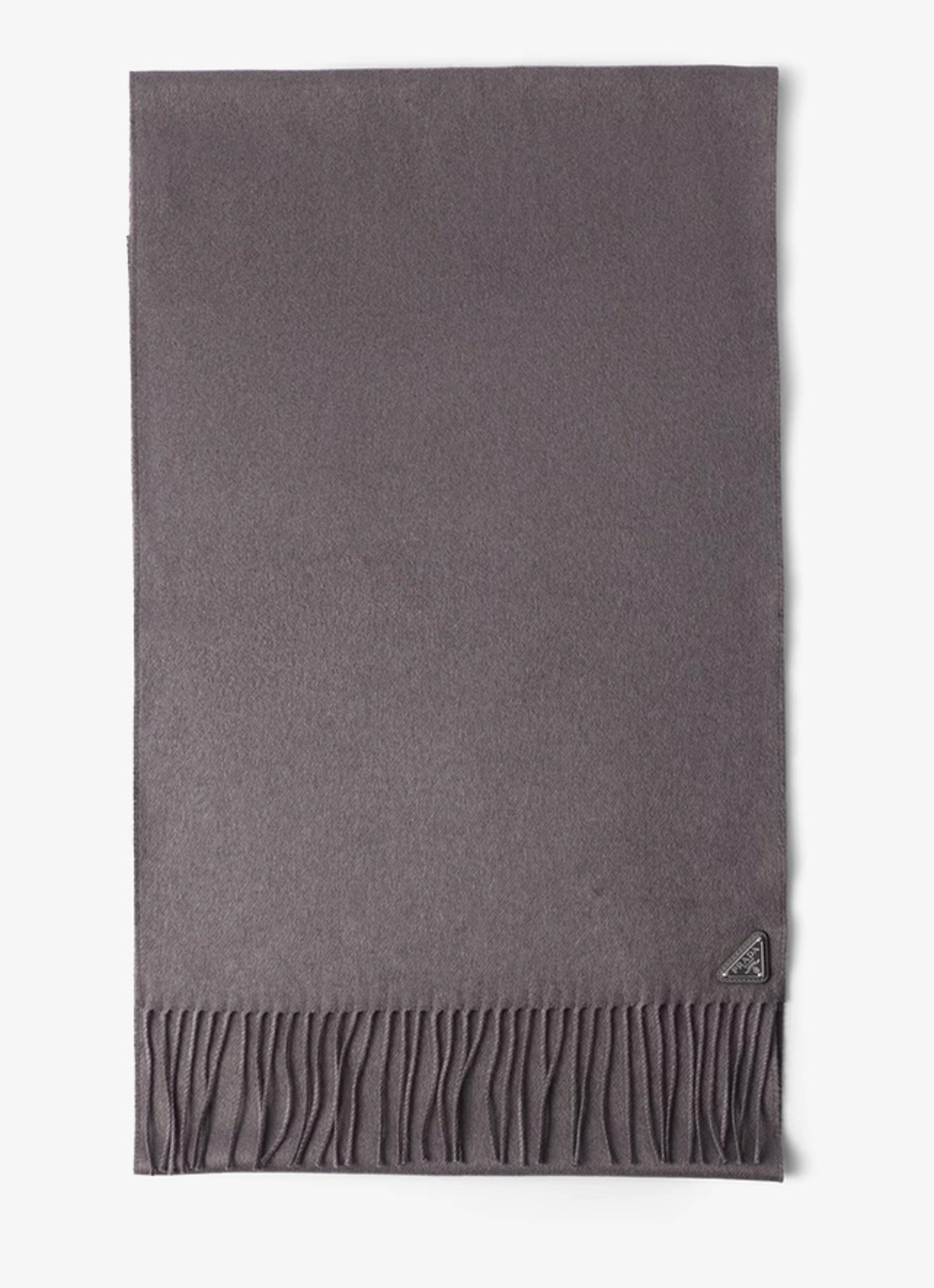 Prada Fijngebreide sjaal in zijdeblend 170 x 35 cm - voorkant grijs