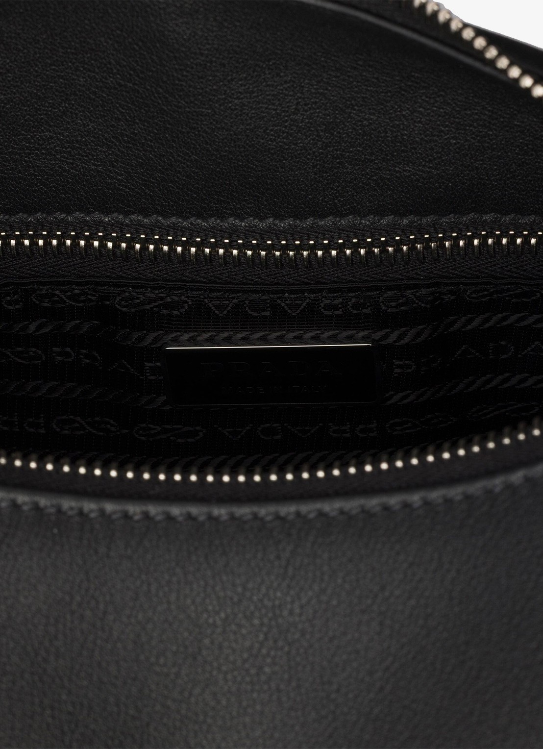 Prada Fold Large schoudertas van kalfsleer - detail 5 zwart