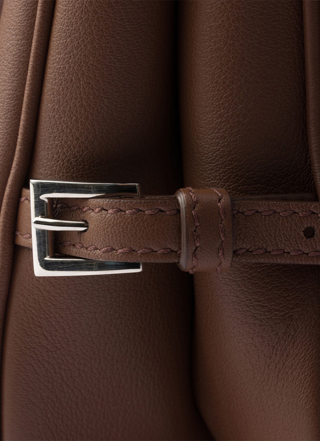 Prada Fold Large schoudertas van kalfsleer - detail 4 bruin