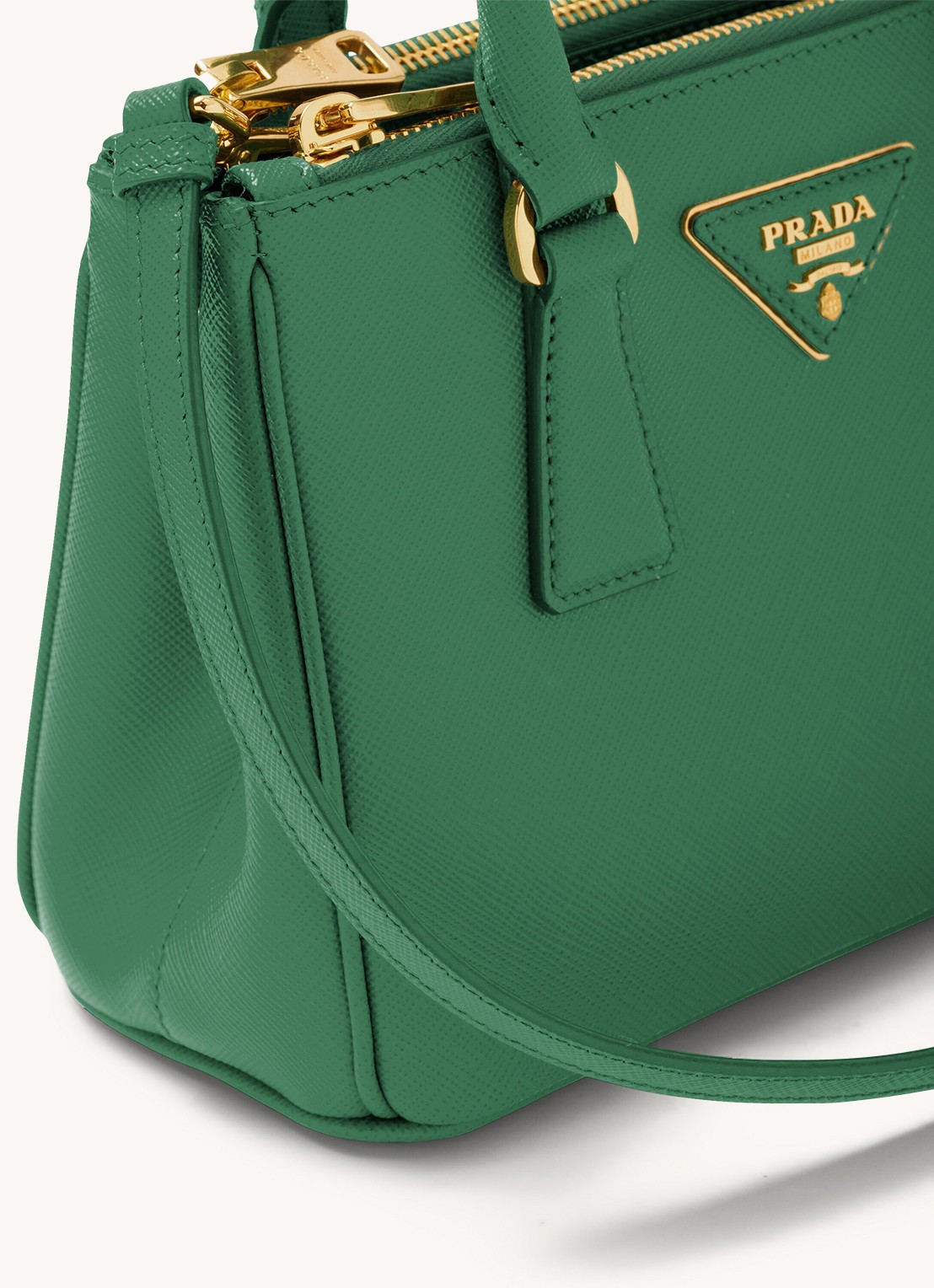Prada Galleria handtas van kalfsleer - detail 6 groen