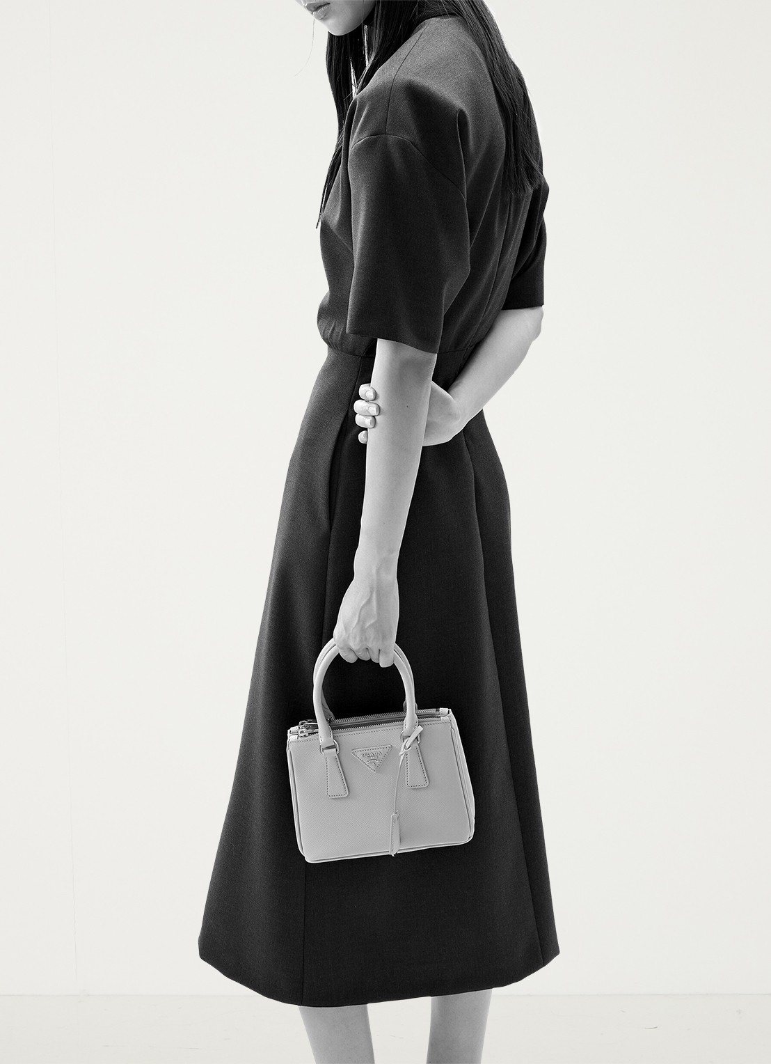 Prada Galleria handtas van kalfsleer - achterkant 5 roze