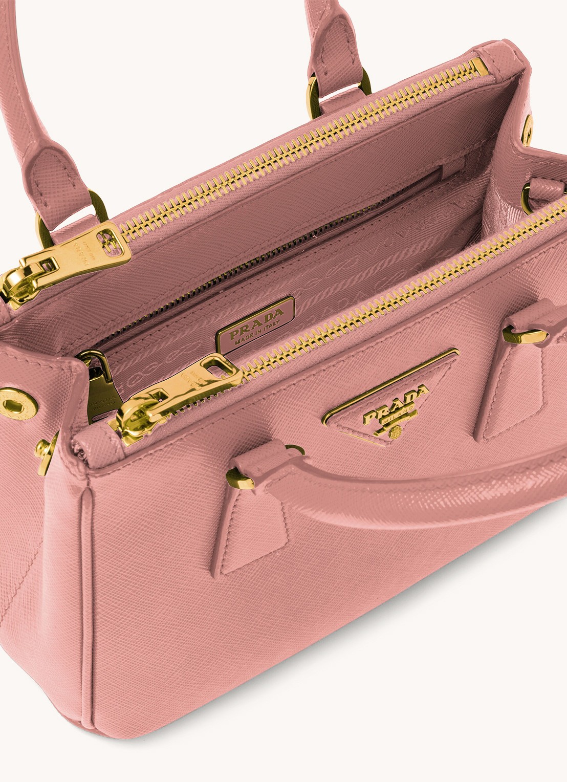 Prada Galleria handtas van kalfsleer - detail 2 roze