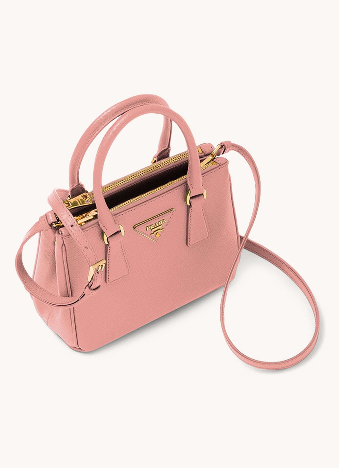 Prada Galleria handtas van kalfsleer - voorkant 7 roze