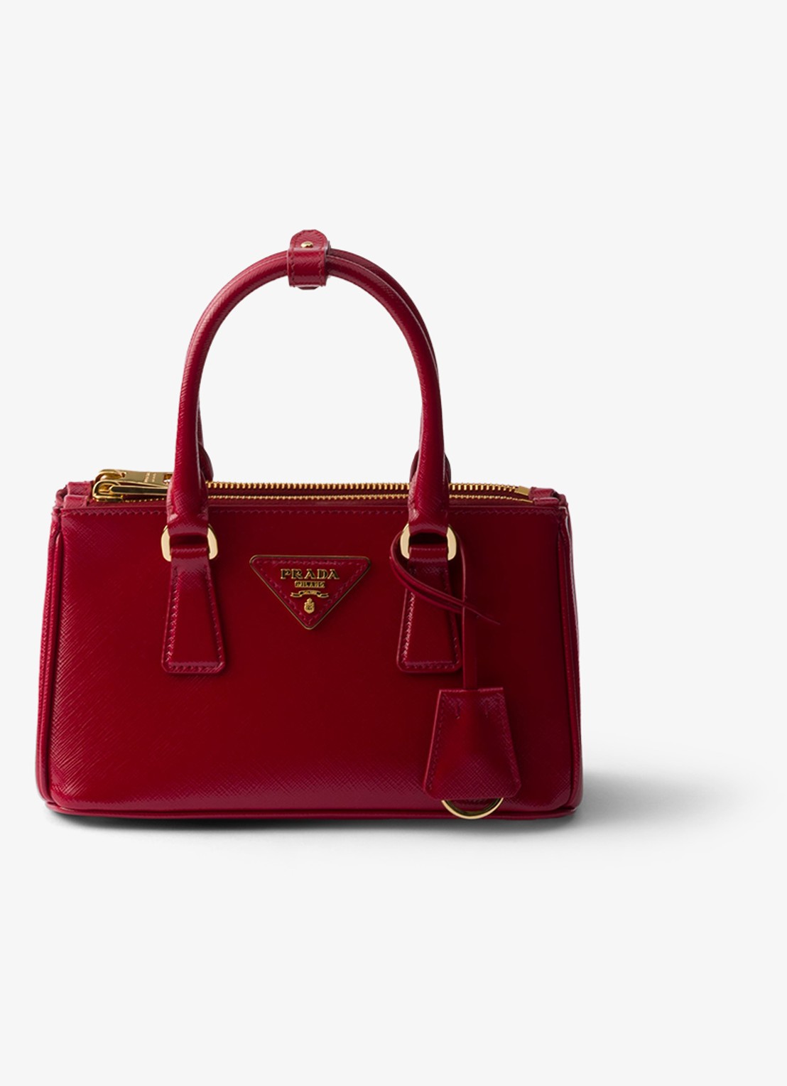 Prada Galleria handtas van lakleer - voorkant 5 rood