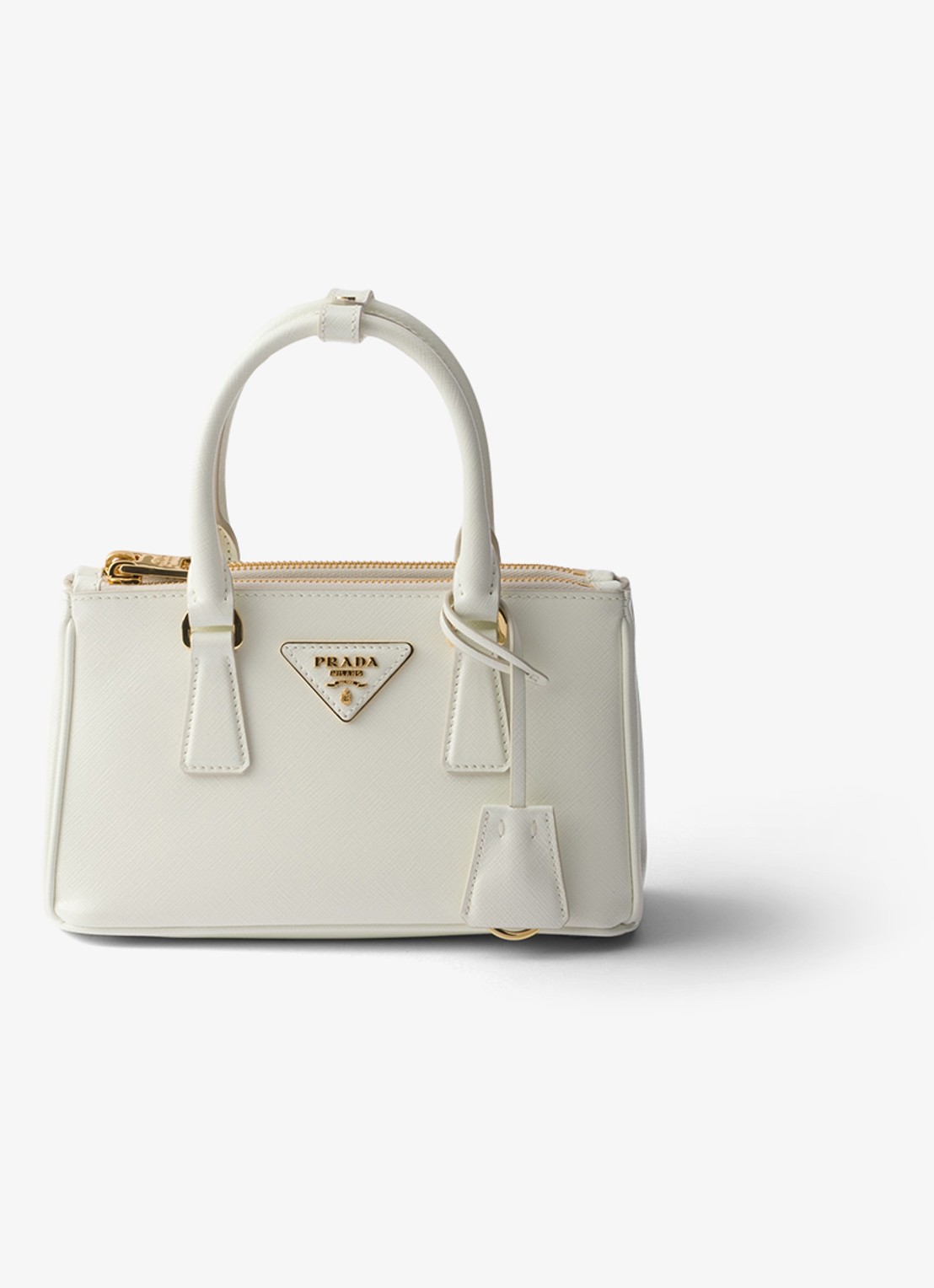 Prada Galleria handtas van lakleer - voorkant 5 wit
