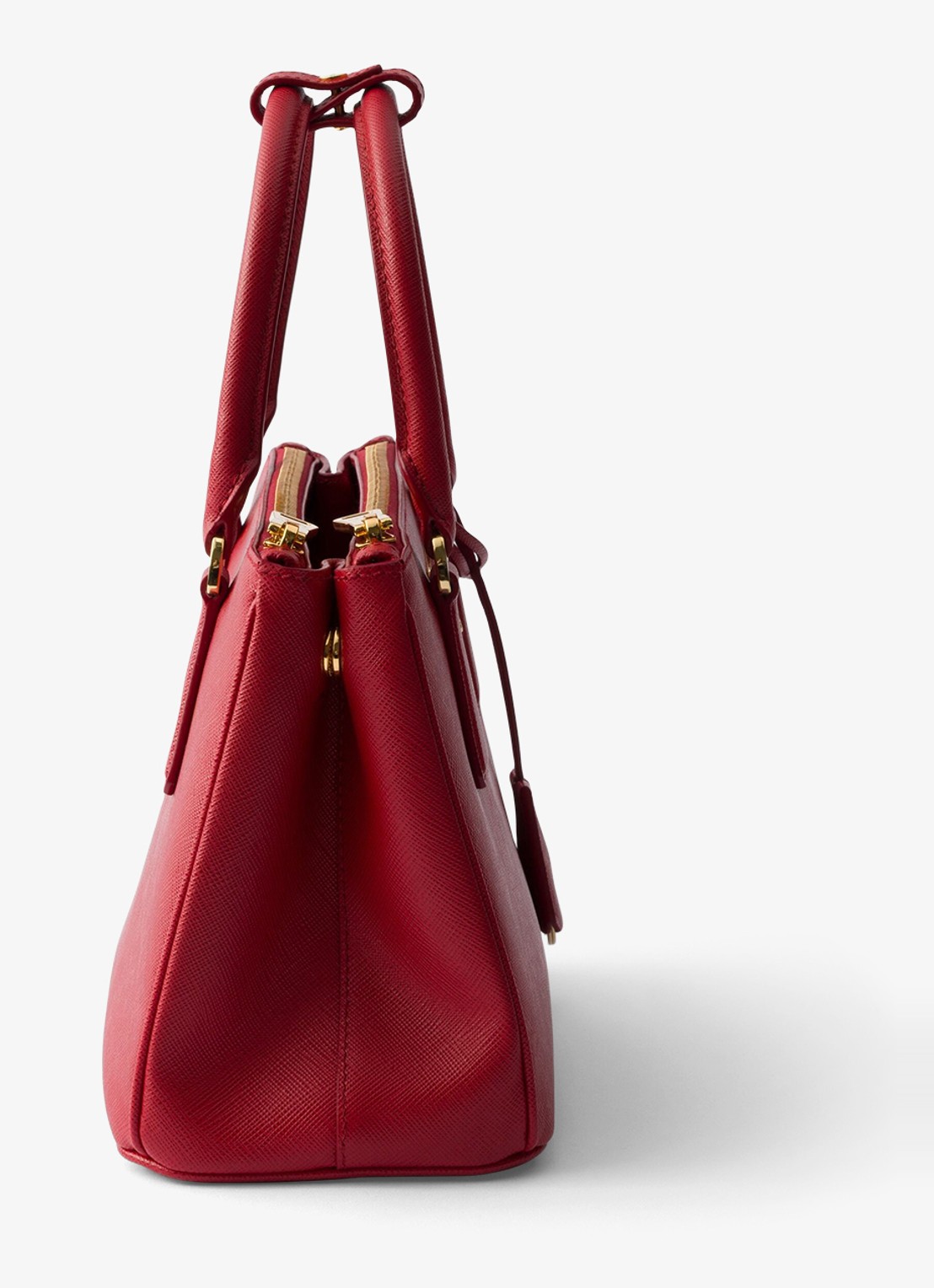 Prada Galleria handtas van leer met afneembare schouderriem - detail 4 rood