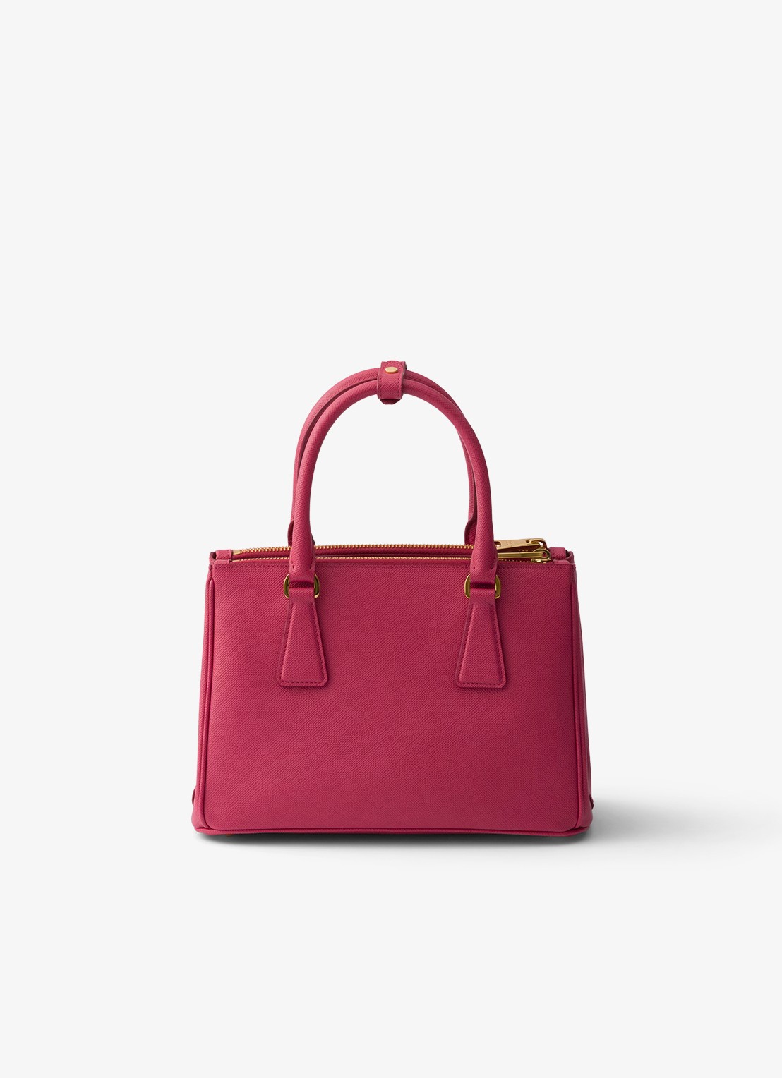 Prada Galleria handtas van leer met afneembare schouderriem - achterkant donkerroze