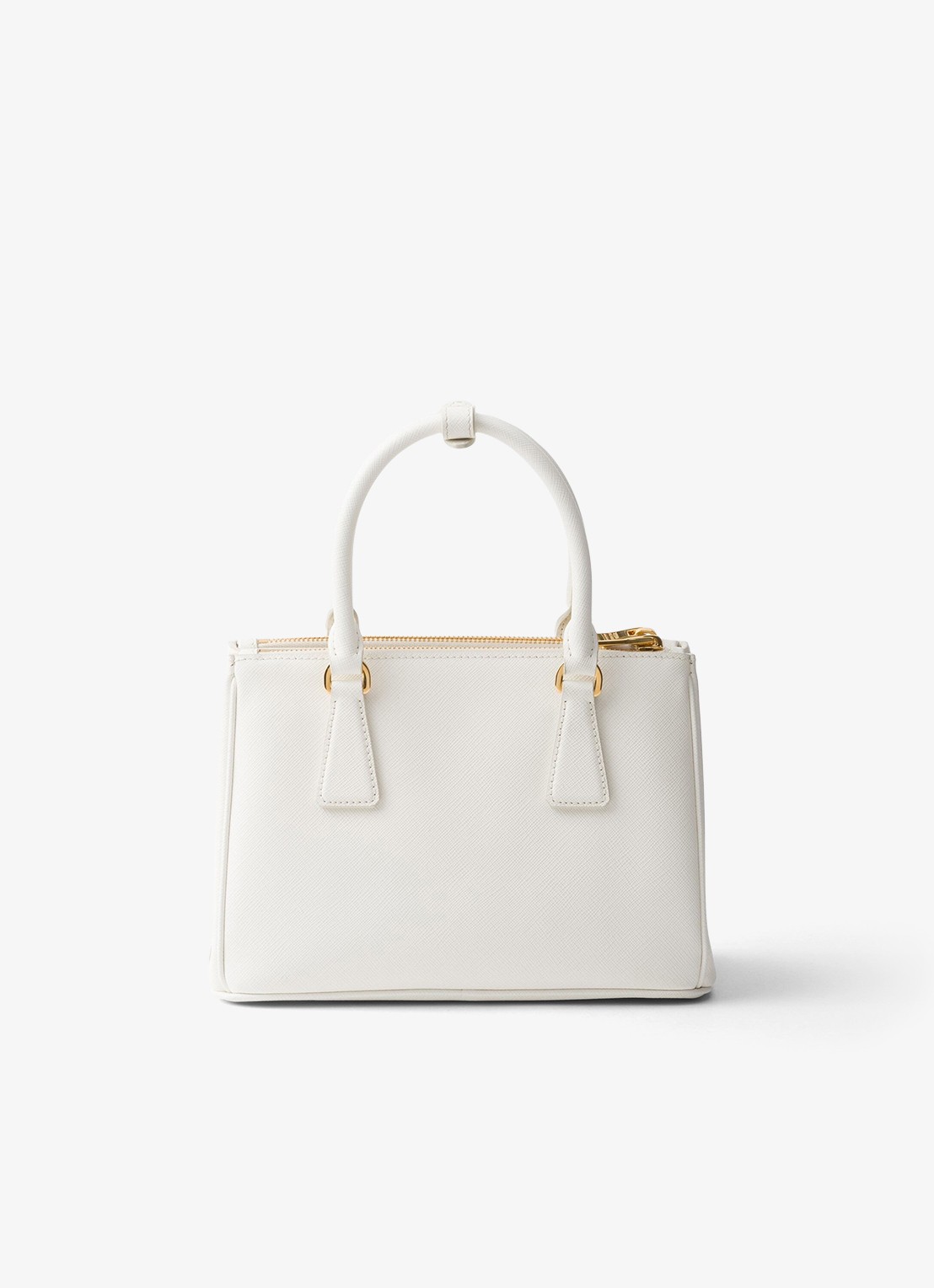 Prada Galleria handtas van leer met afneembare schouderriem - achterkant 5 wit