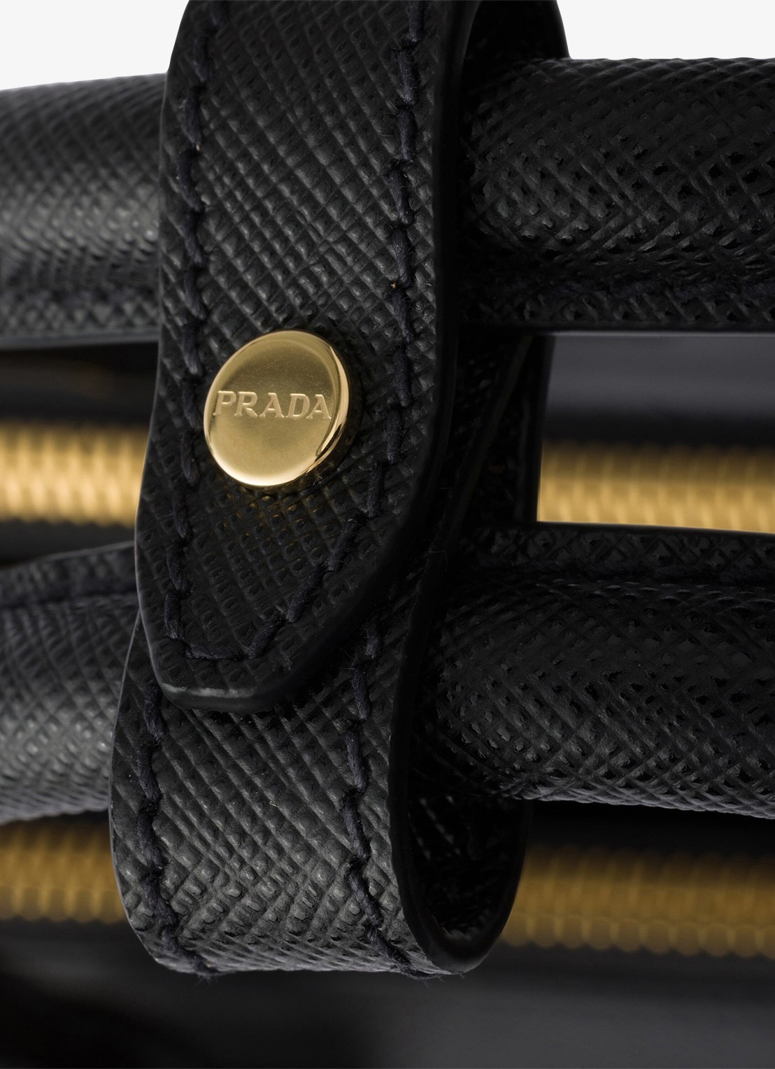 Prada Galleria Large handtas van kalfsleer - detail 6 zwart