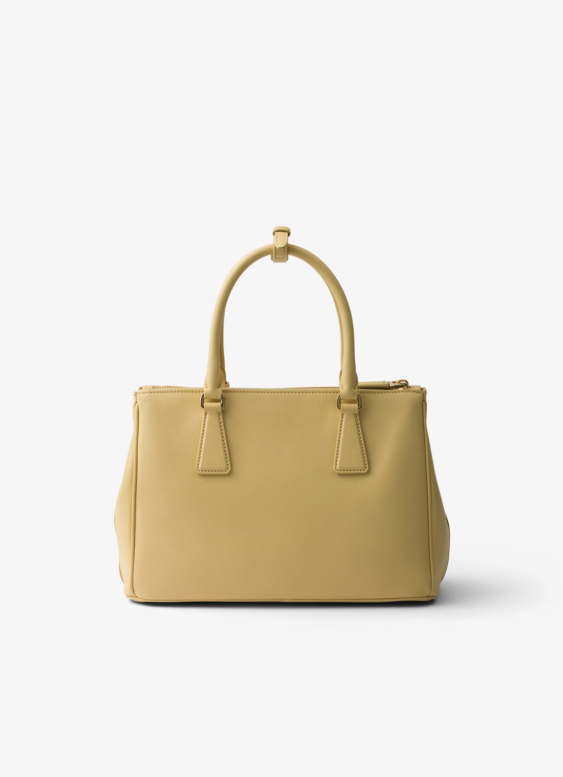 Prada Galleria Medium handtas van kalfsleer - achterkant 5 vanillegeel