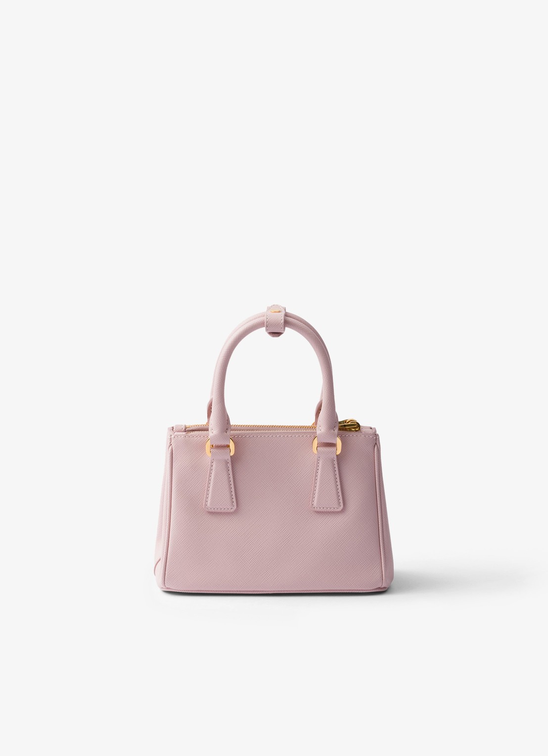 Prada Galleria Micro handtas van leer - achterkant oudroze