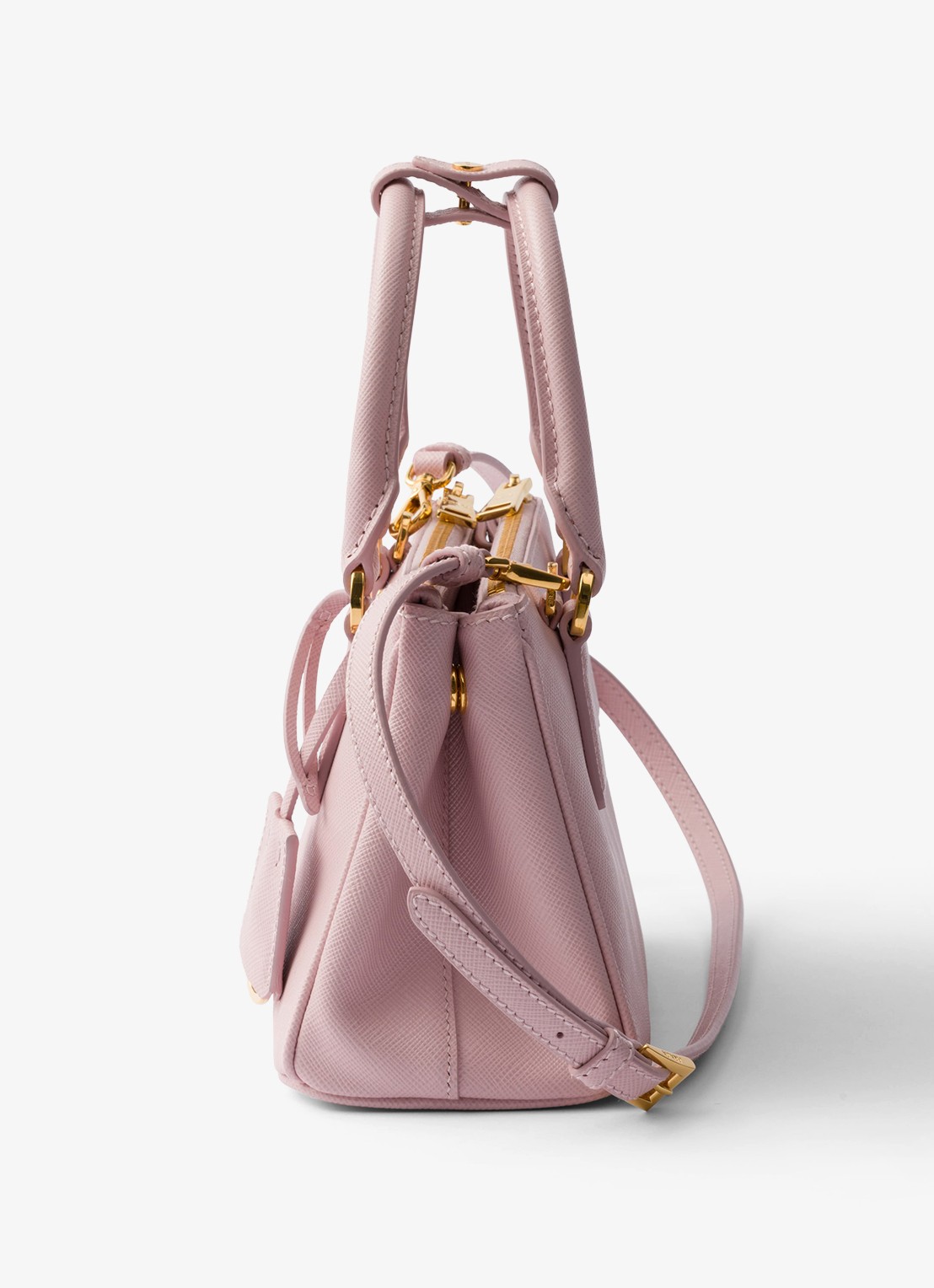 Prada Galleria Micro handtas van leer - detail 5 oudroze